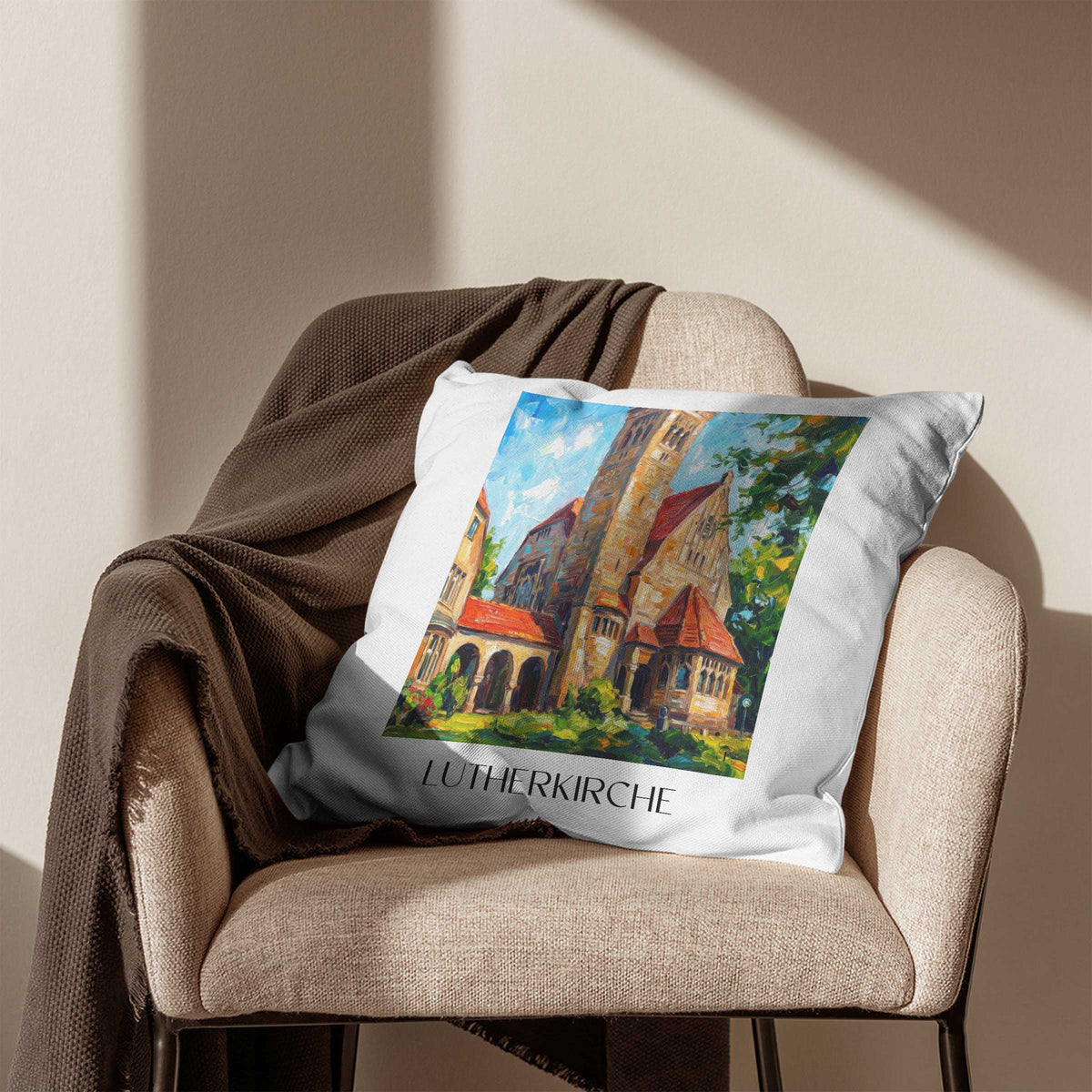 lutherkirche-bochum-deutschland-kissenbezug-oil-painting-oelgemaelde
