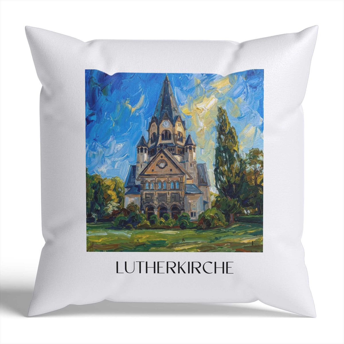 lutherkirche-chemnitz-deutschland-kissenbezug-oil-painting-oelgemaelde