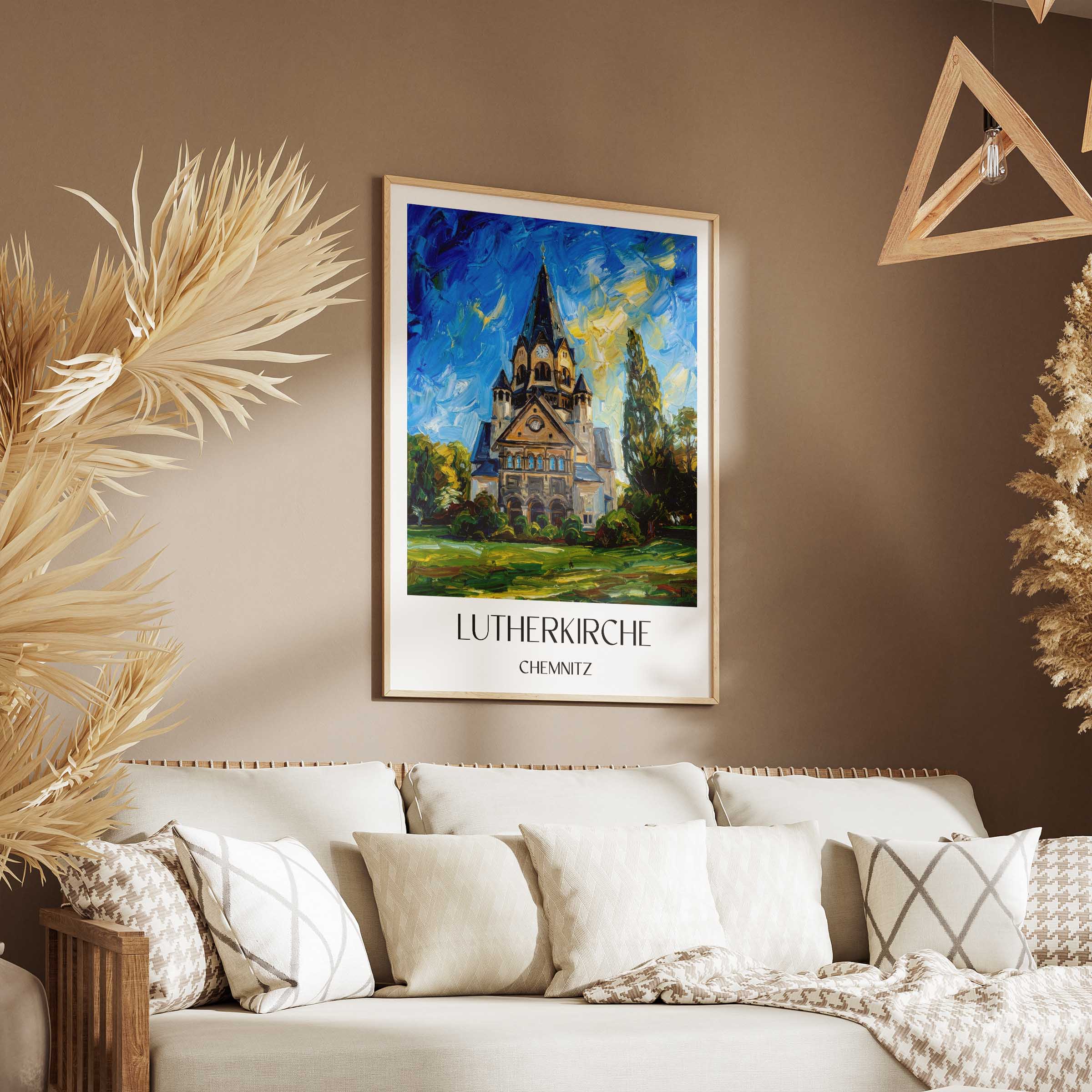 lutherkirche-chemnitz-deutschland-poster-oil-painting-oelgemaelde