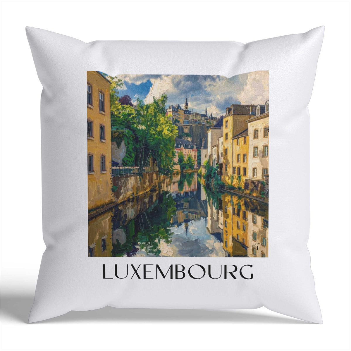 Luxemburg Kissenhülle - Zierkissen Bezug - Luxemburg - Luxemburg Kissen bzw. Kissenbezug im Ölgemälde Stil - favplace