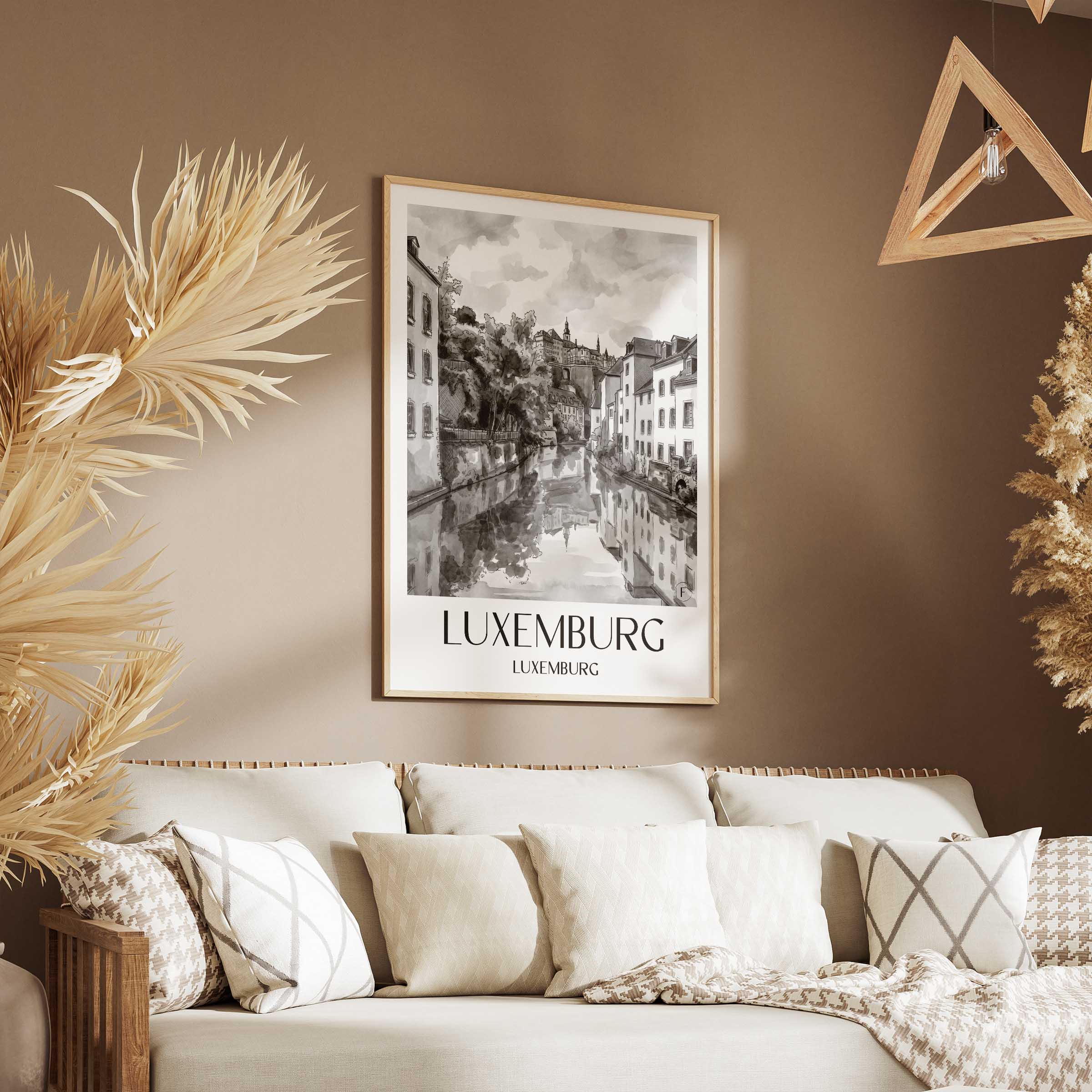 luxemburg-luxemburg-poster-aquarell-schwarz-weiss
