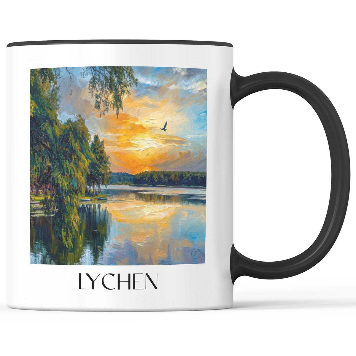Lychen Kaffeebecher - Uckermark - Deutschland Becher - Kaffeetasse im Ölgemälde Stil - favplace