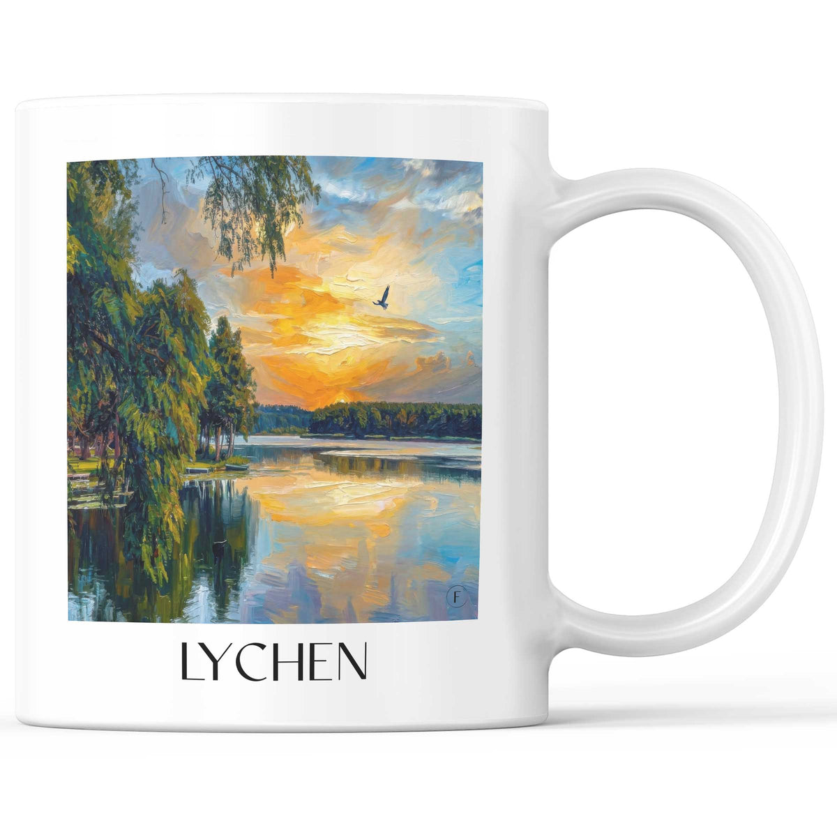 Lychen Kaffeebecher - Uckermark - Deutschland Becher - Kaffeetasse im Ölgemälde Stil - favplace