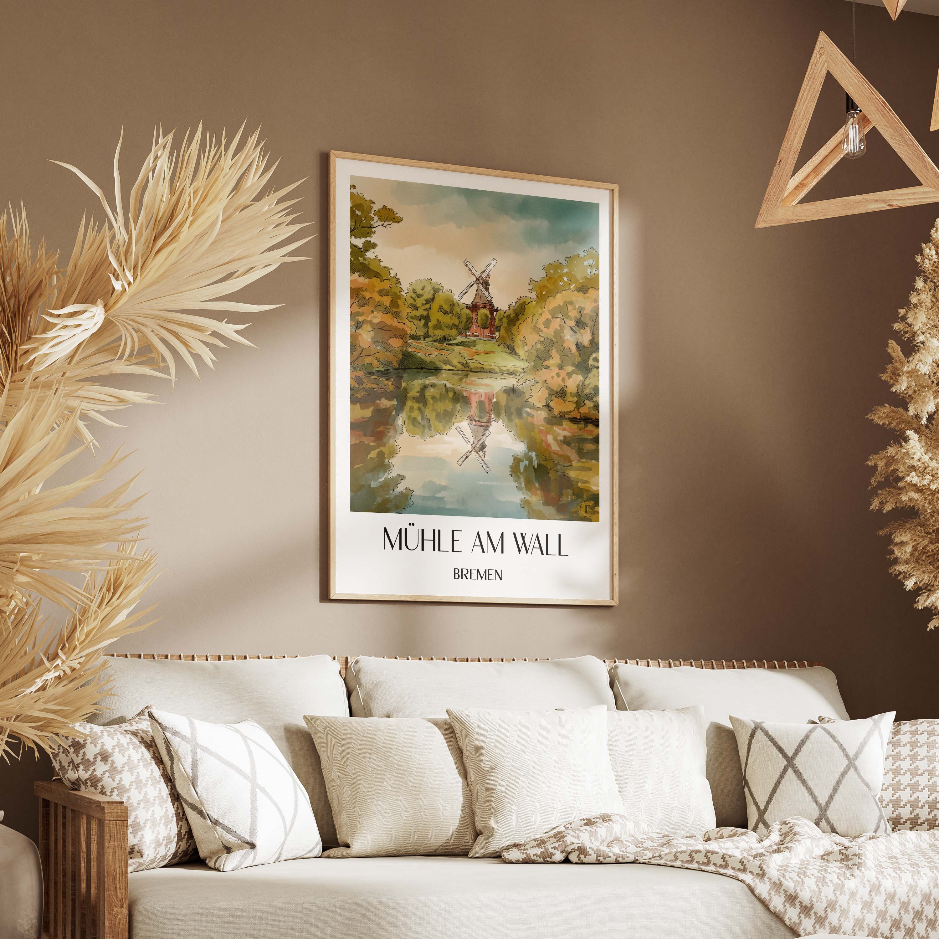 mühle-am-wall-bremen-deutschland-poster-aquarell