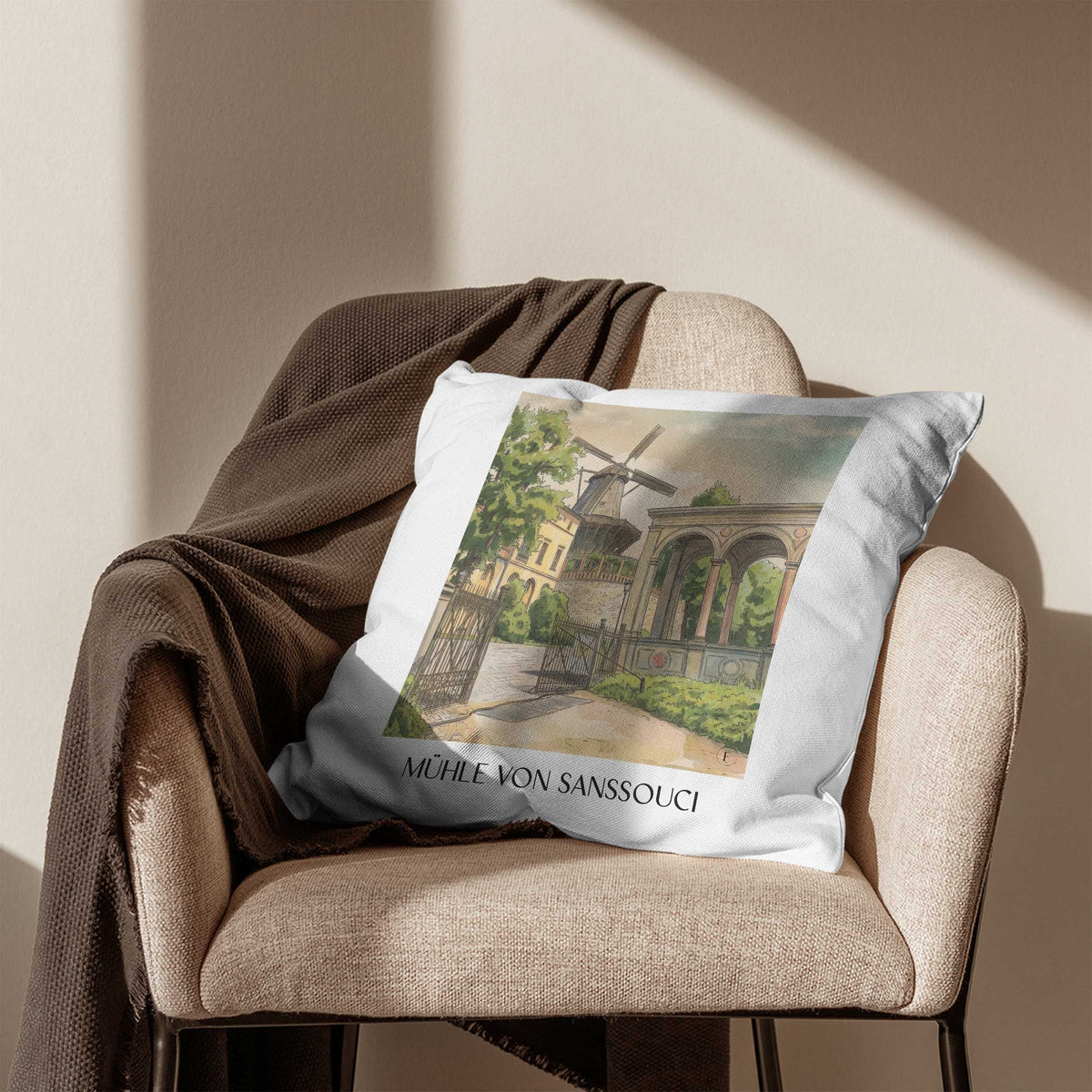 mühle-von-sanssouci-potsdam-deutschland-kissenbezug-aquarell