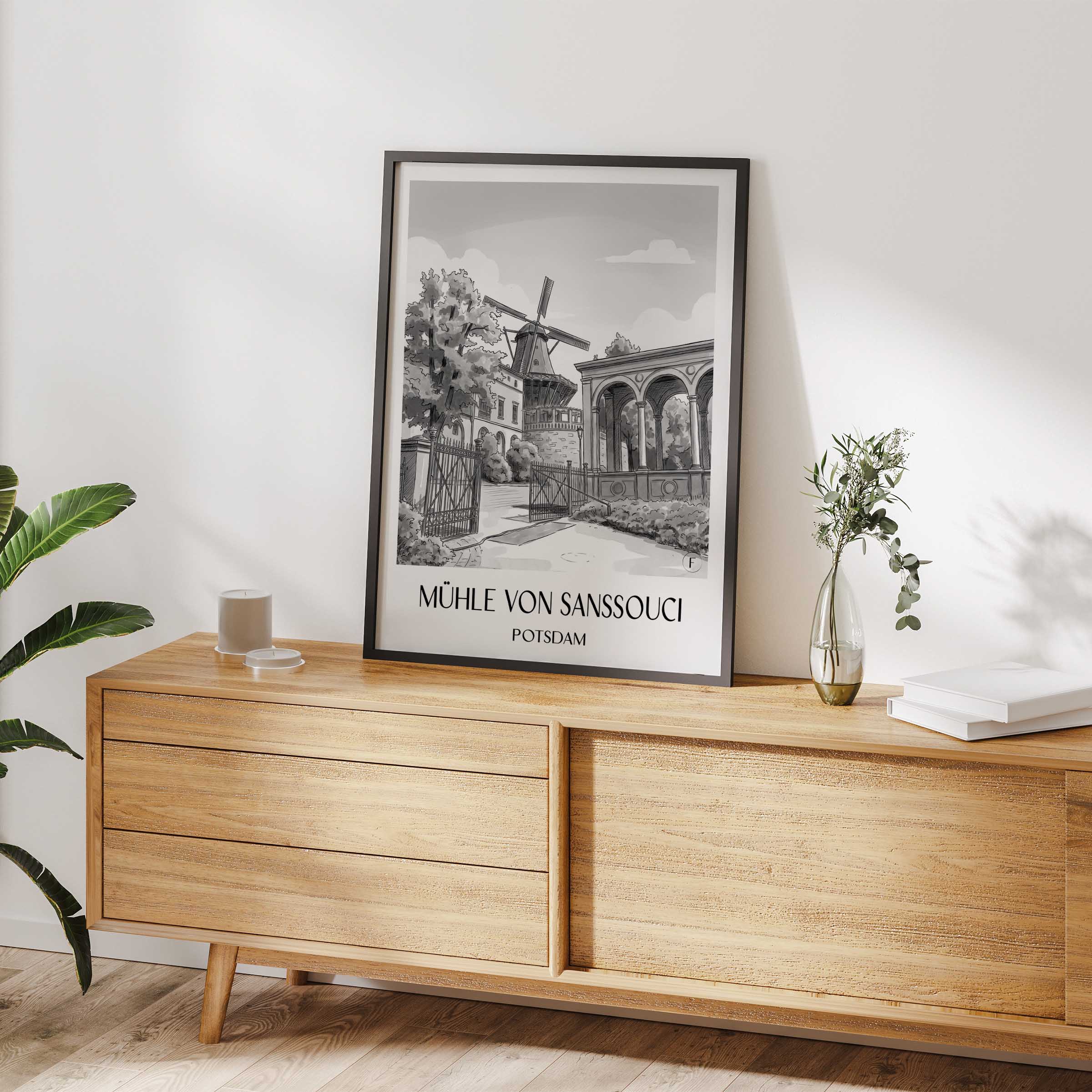 mühle-von-sanssouci-potsdam-deutschland-poster-aquarell-schwarz-weiss