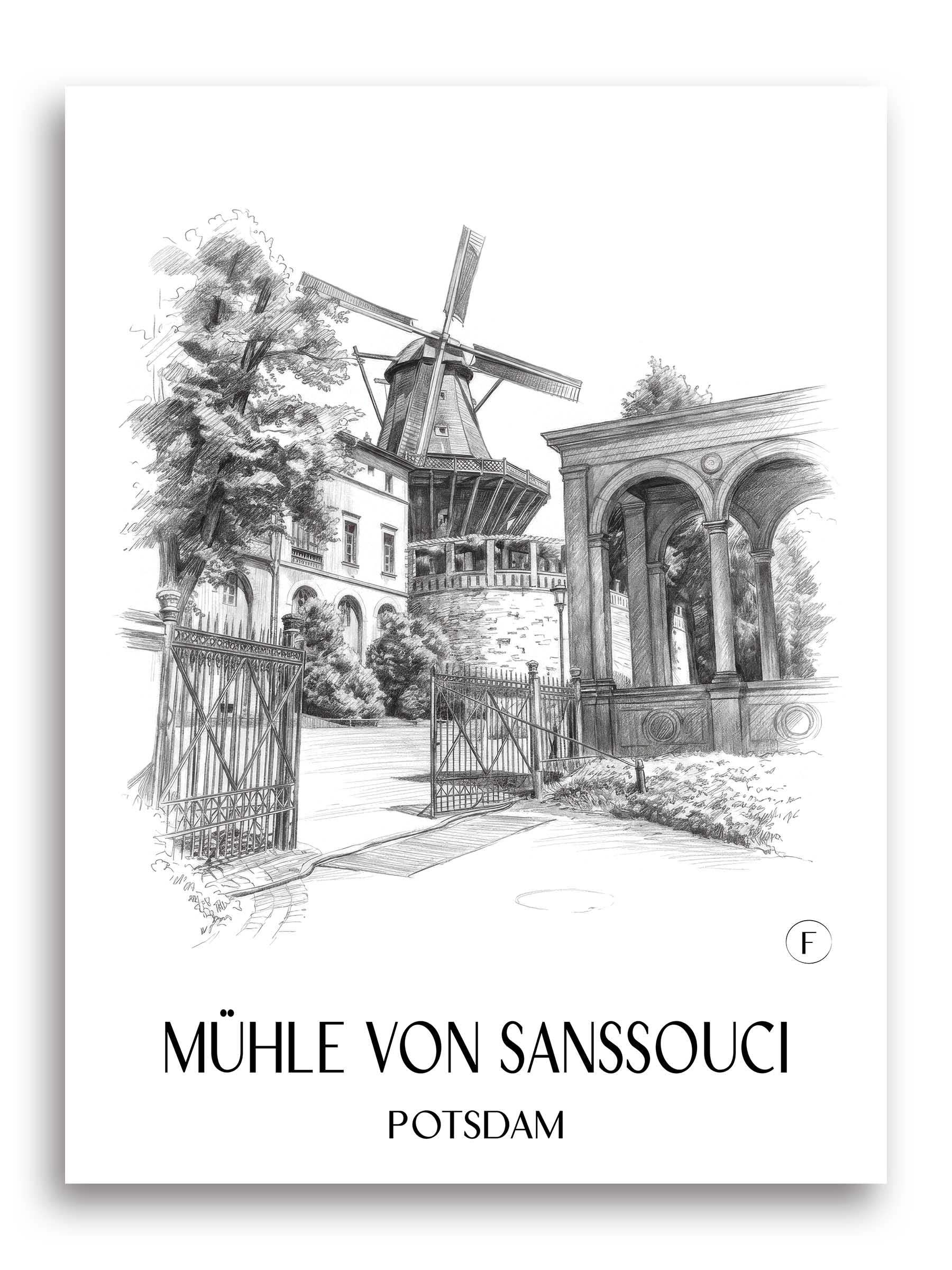 mühle-von-sanssouci-potsdam-deutschland-poster-bleistift-zeichnung-drawing