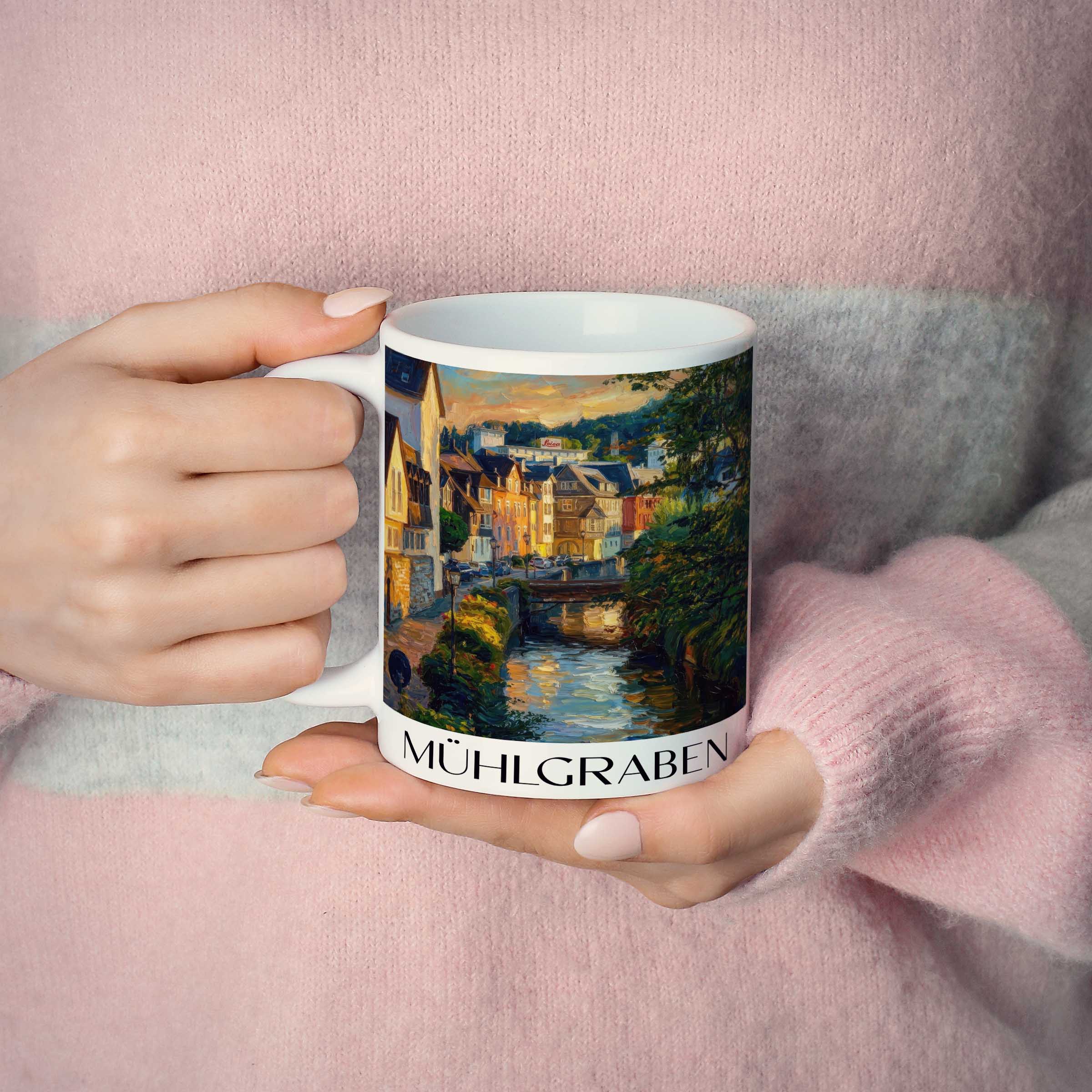 mühlgraben-wetzlar-deutschland-kaffeebecher-oil-painting-oelgemaelde
