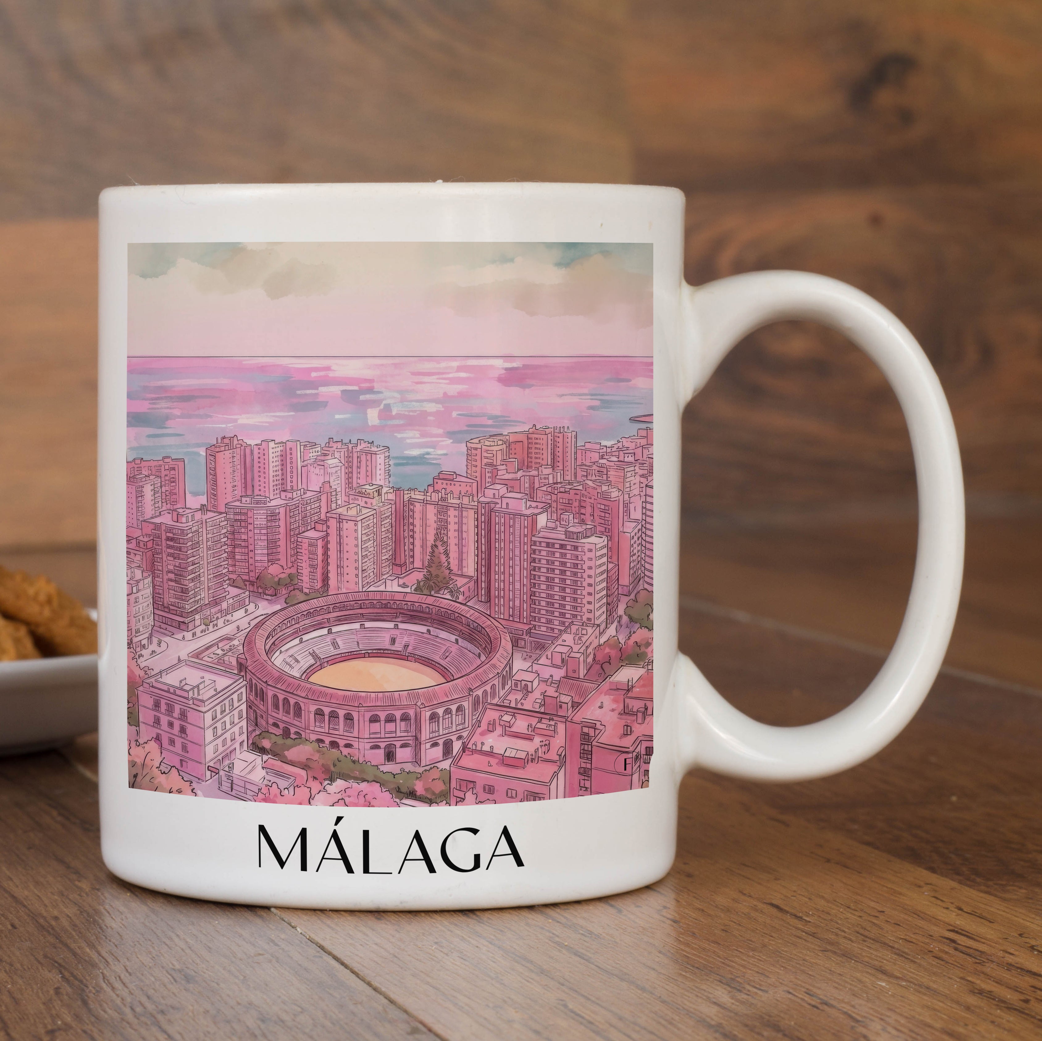 málaga-spanien-spanien-kaffeebecher-aquarell-pink-rosa