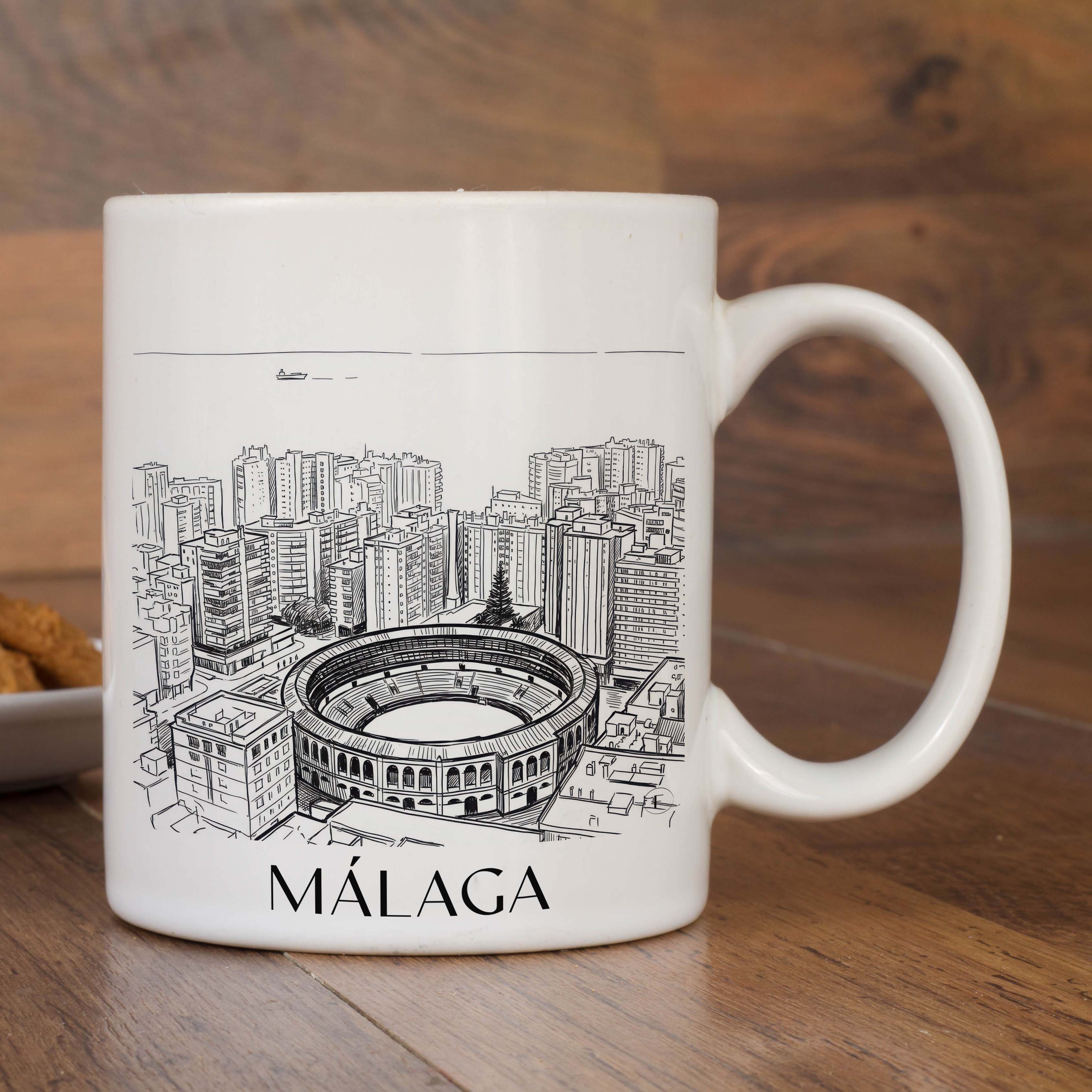 málaga-spanien-spanien-kaffeebecher-skizze