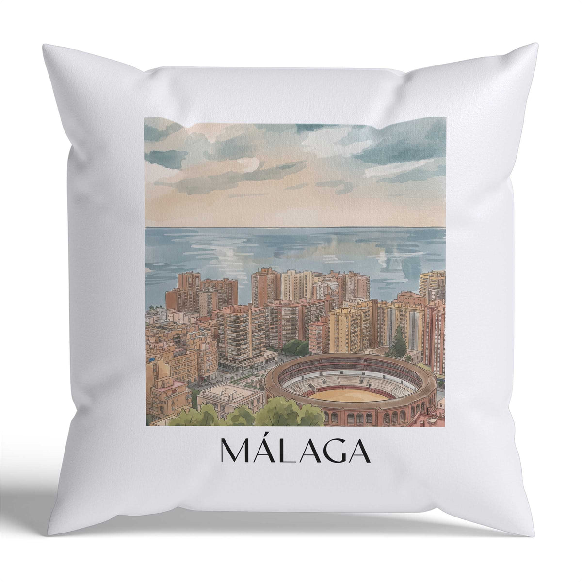 málaga-spanien-spanien-kissenbezug-aquarell
