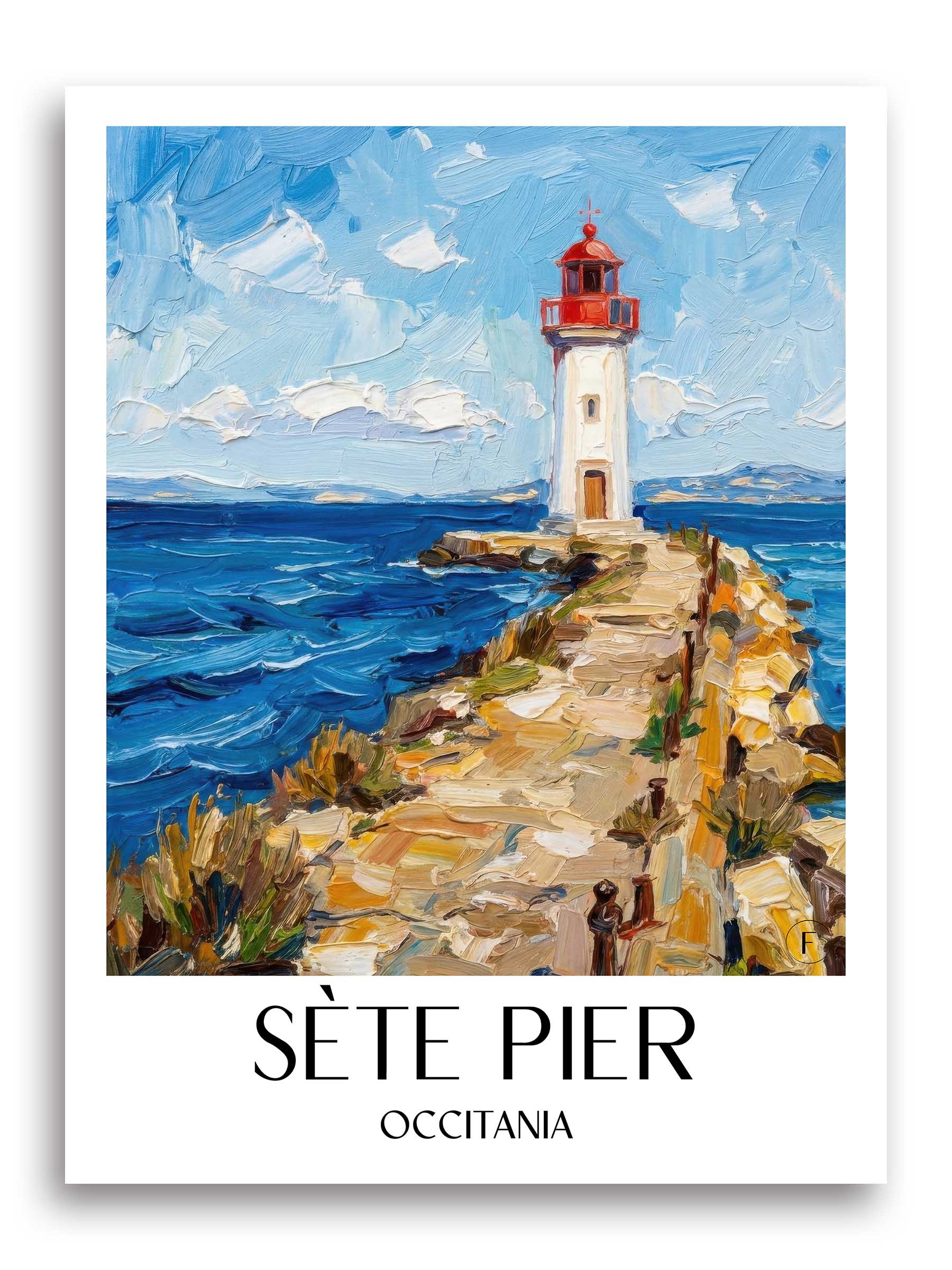 Môle de Sète Poster - Okzitanien - Frankreich Kunstdruck - Ölgemälde von A4 bis A1 - favplace