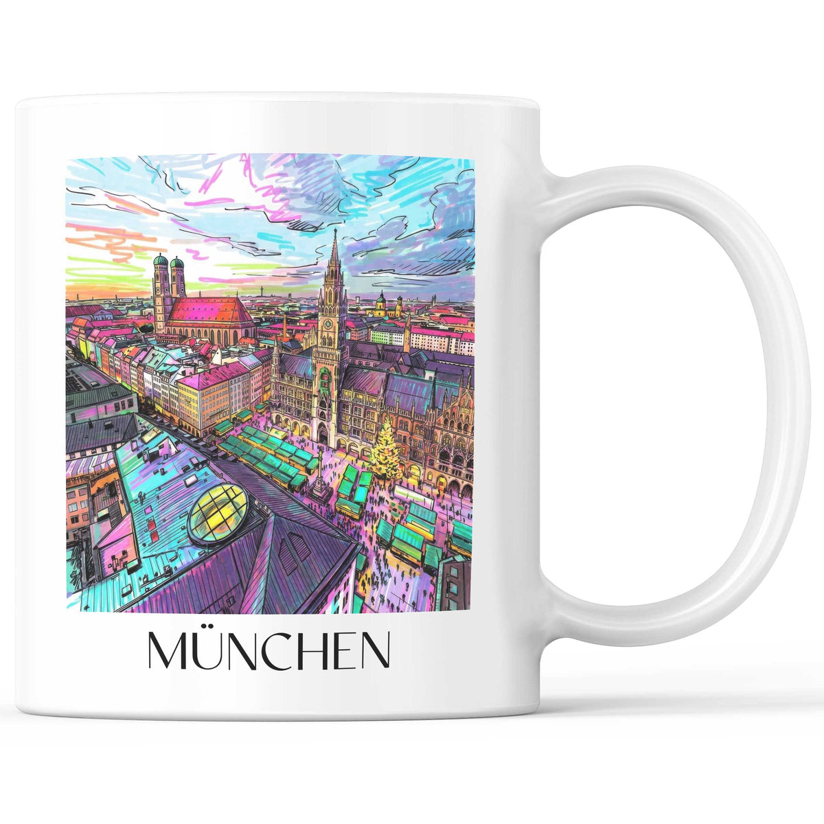 München - Deutschland Becher - Kaffeetasse im Tag Graffiti Stil - favplace