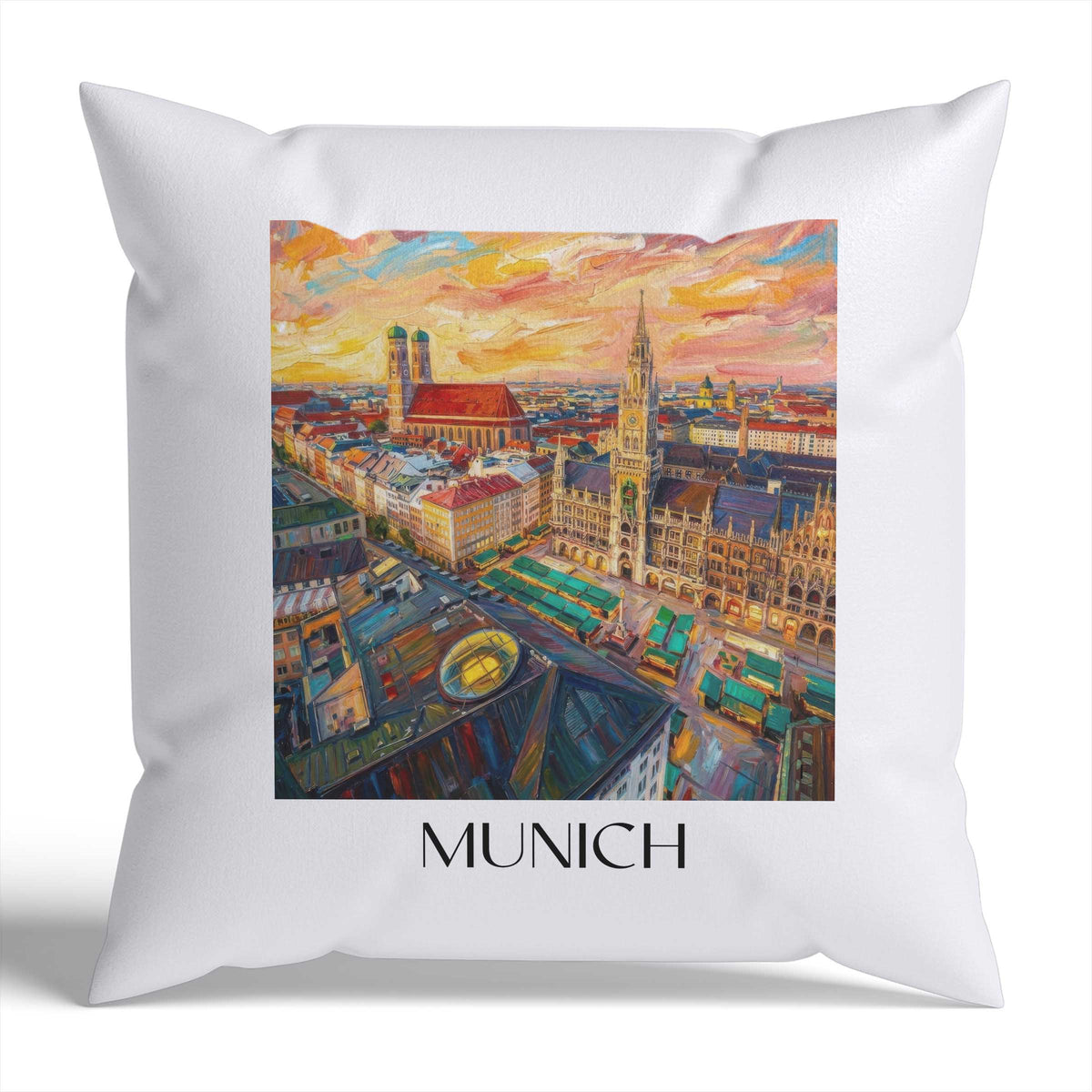 München Kissenhülle - Zierkissen Bezug - Deutschland - Deutschland Kissen bzw. Kissenbezug im Ölgemälde Stil - favplace