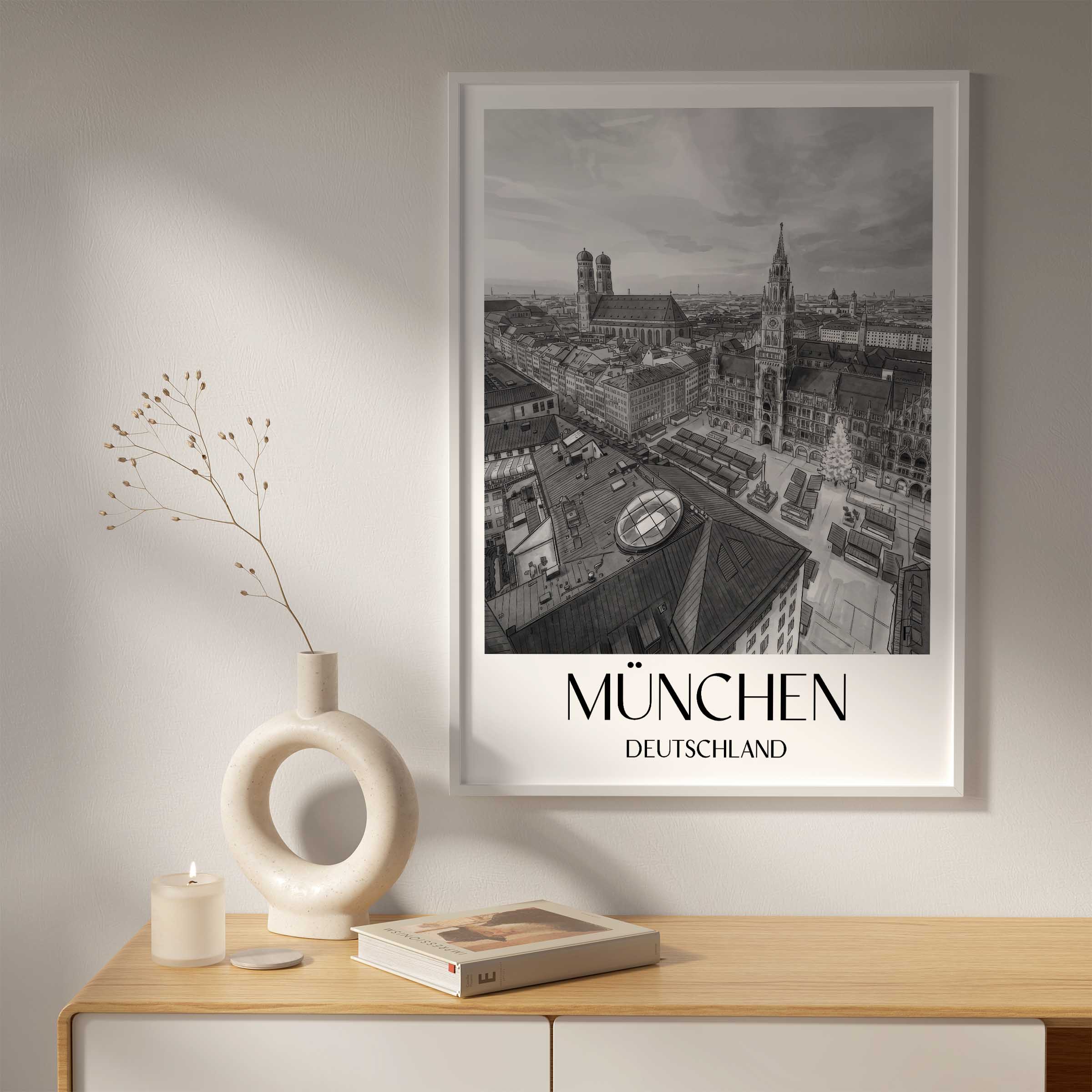 münchen-deutschland-poster-aquarell-schwarz-weiss