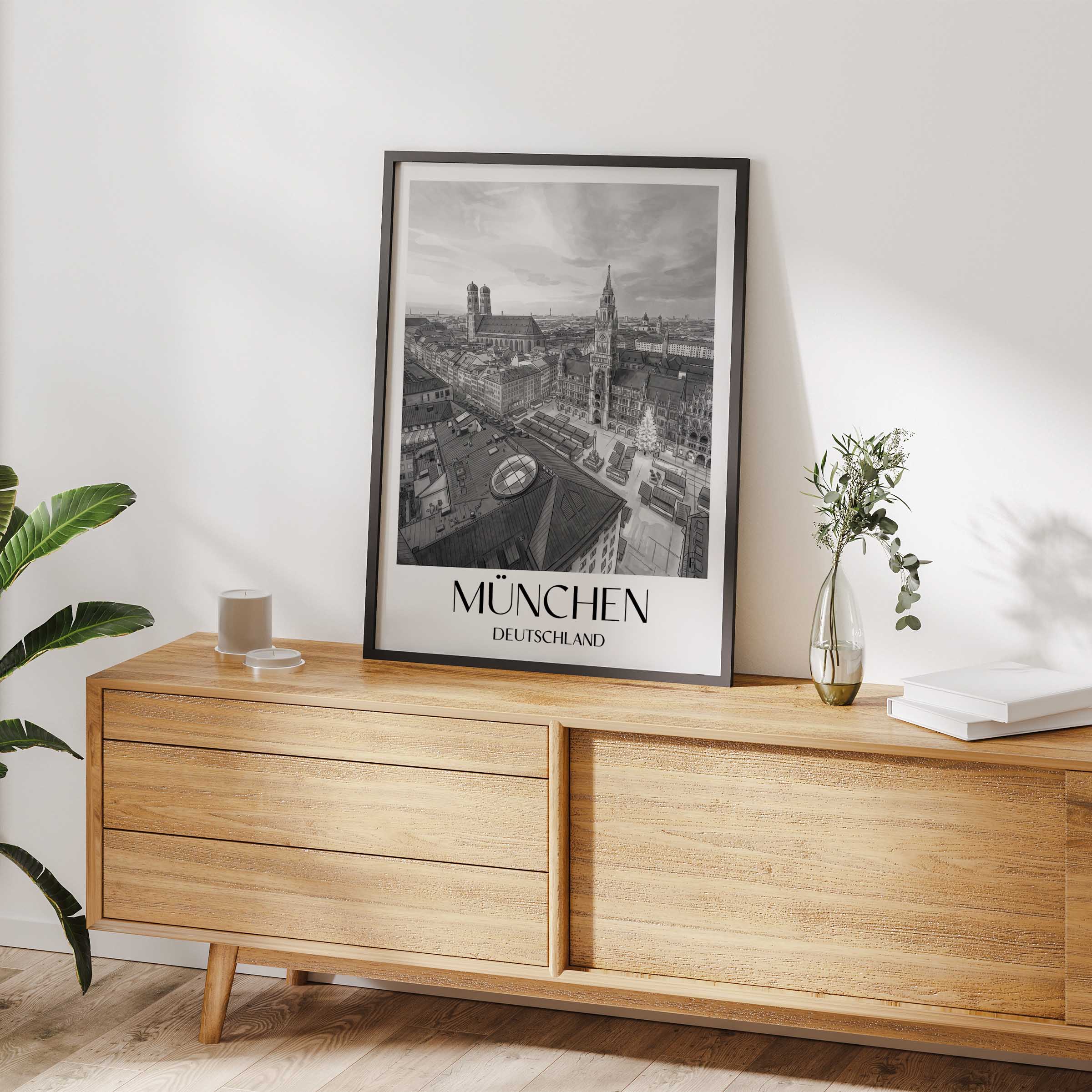 münchen-deutschland-poster-aquarell-schwarz-weiss