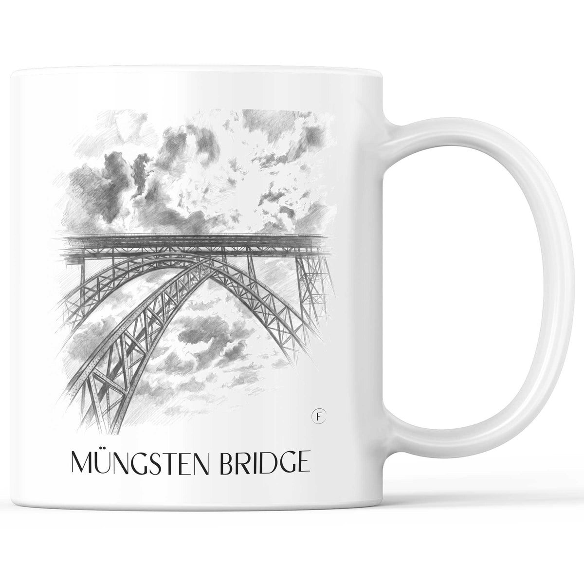 Müngstener brücke Kaffeebecher - Remscheid - Deutschland Becher - Kaffeetasse im Zeichnung Stil