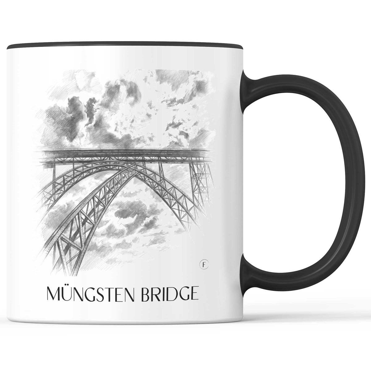 Müngstener brücke Kaffeebecher - Remscheid - Deutschland Becher - Kaffeetasse im Zeichnung Stil