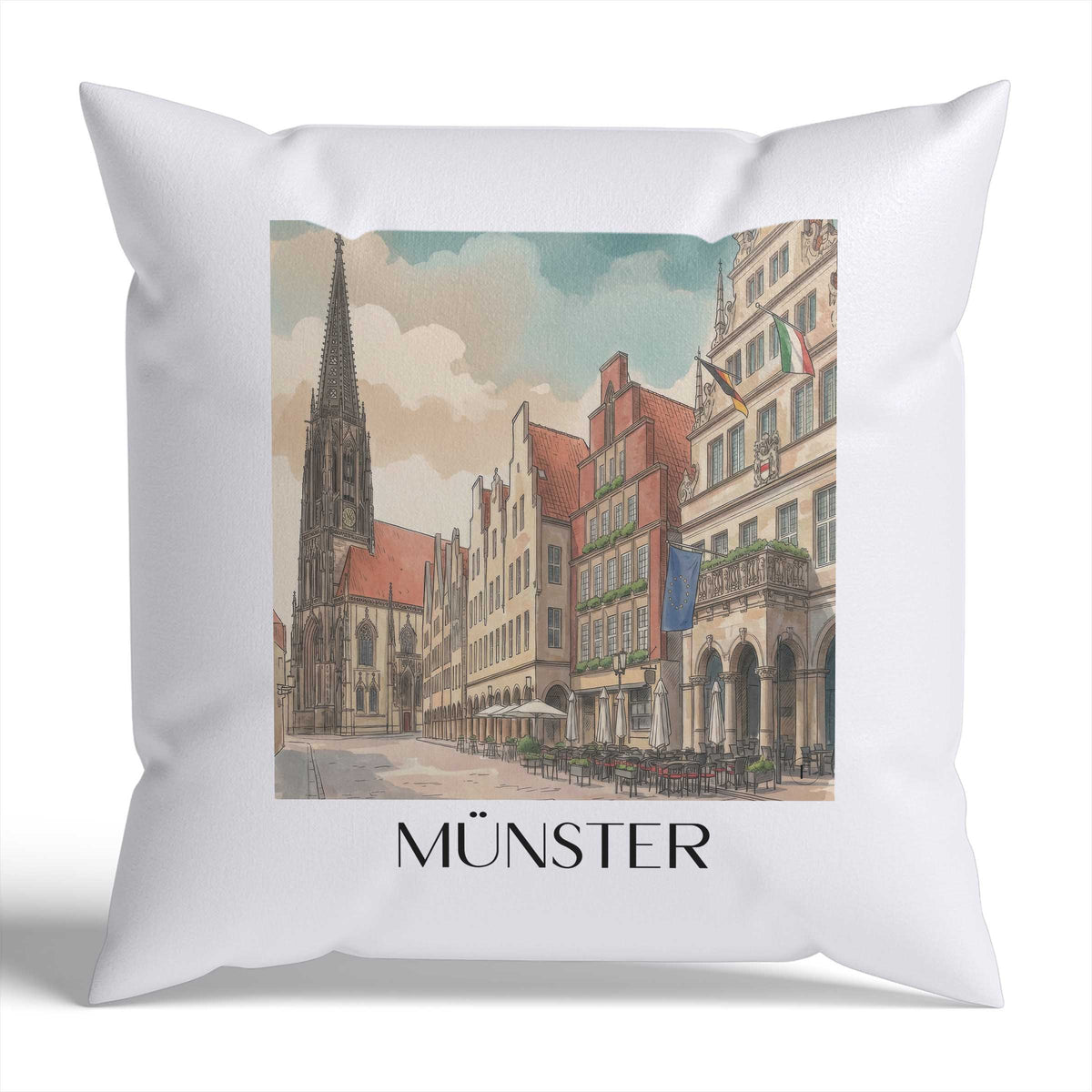münster-deutschland-deutschland-kissenbezug-aquarell