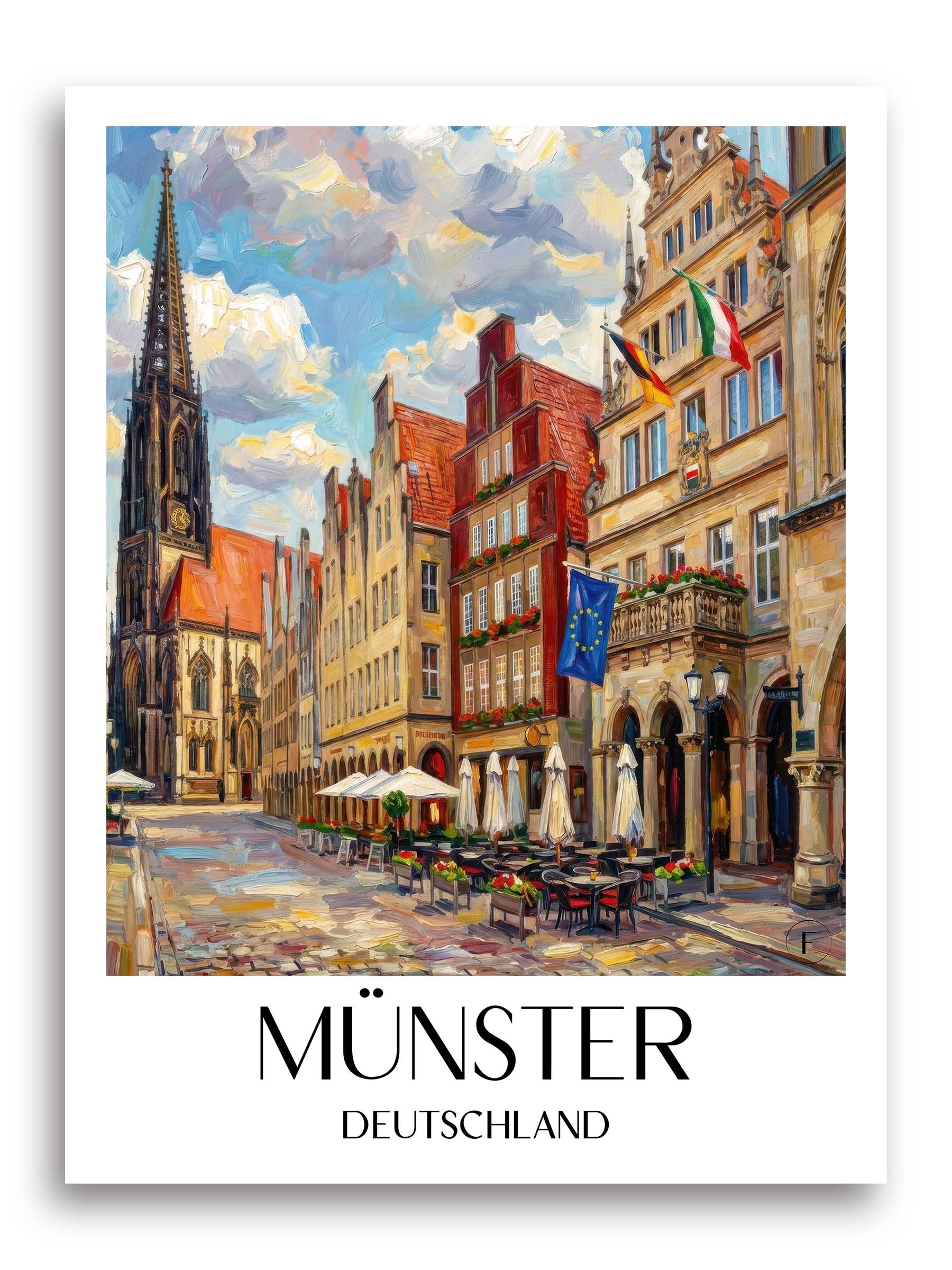 münster-deutschland-poster-oil-painting-oelgemaelde