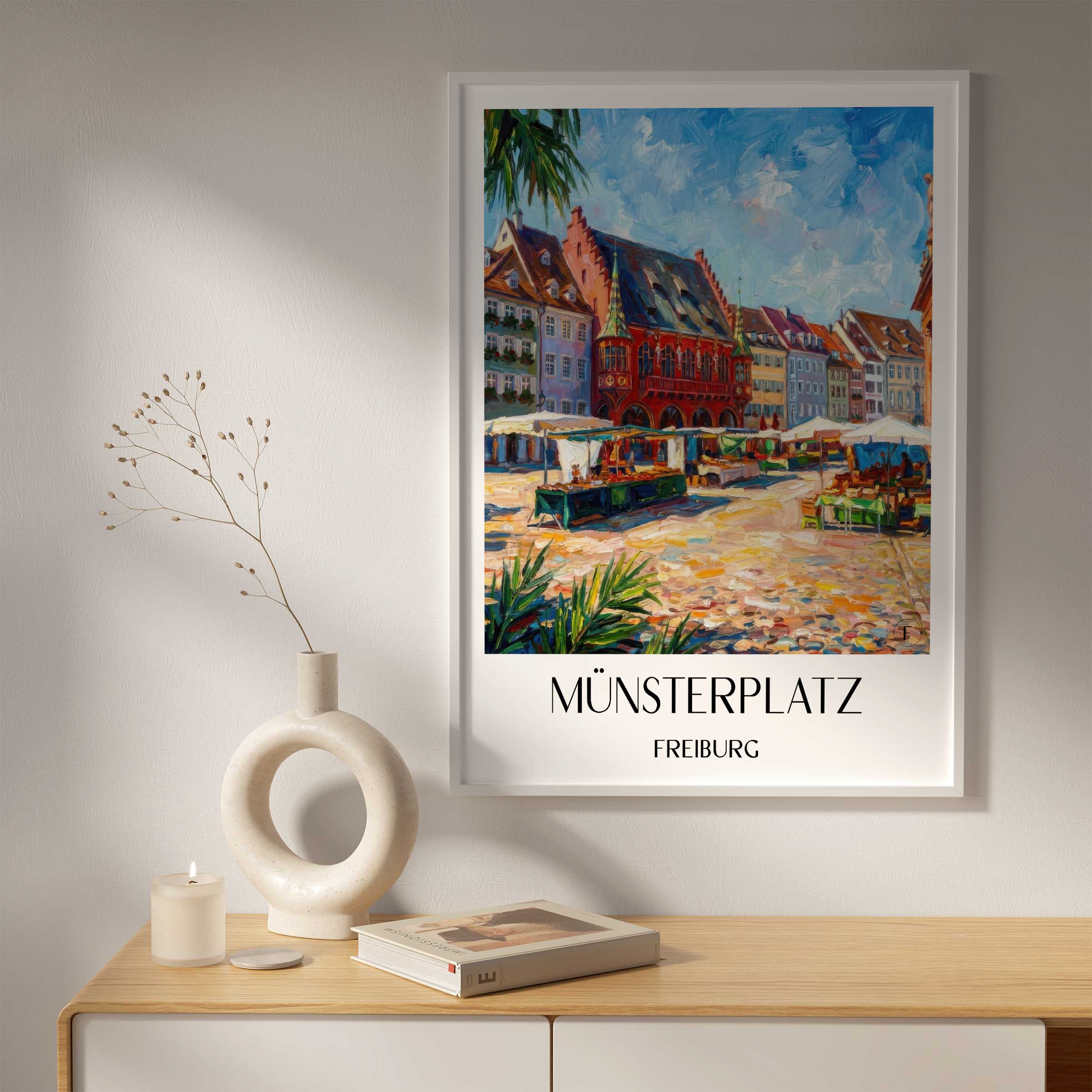 münsterplatz-freiburg-deutschland-poster-oil-painting-oelgemaelde