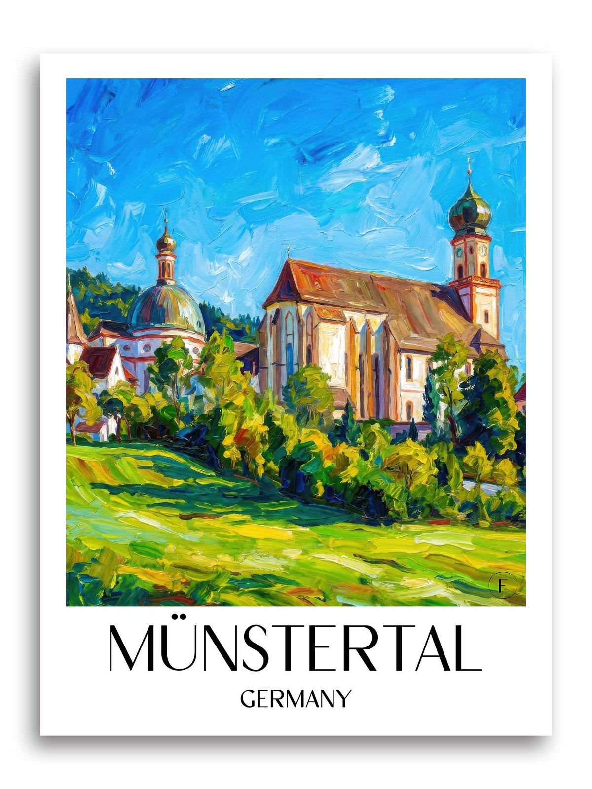 Münstertal Poster - Schwarzwald - Deutschland Kunstdruck - Ölgemälde von A4 bis A1 - favplace