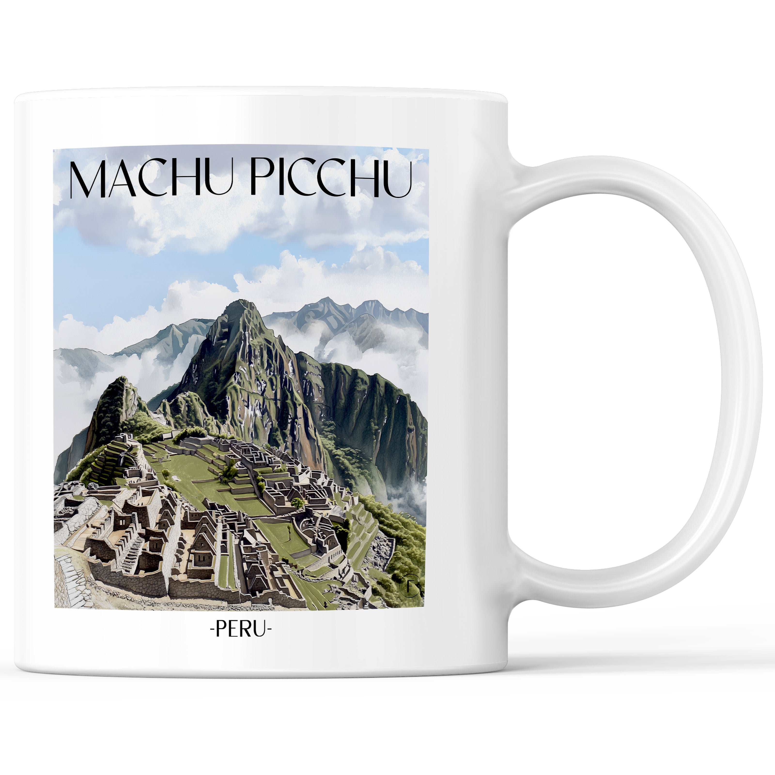 Machu Picchu - Peru Becher - Kaffeetasse im Aquarell Stil - favplace