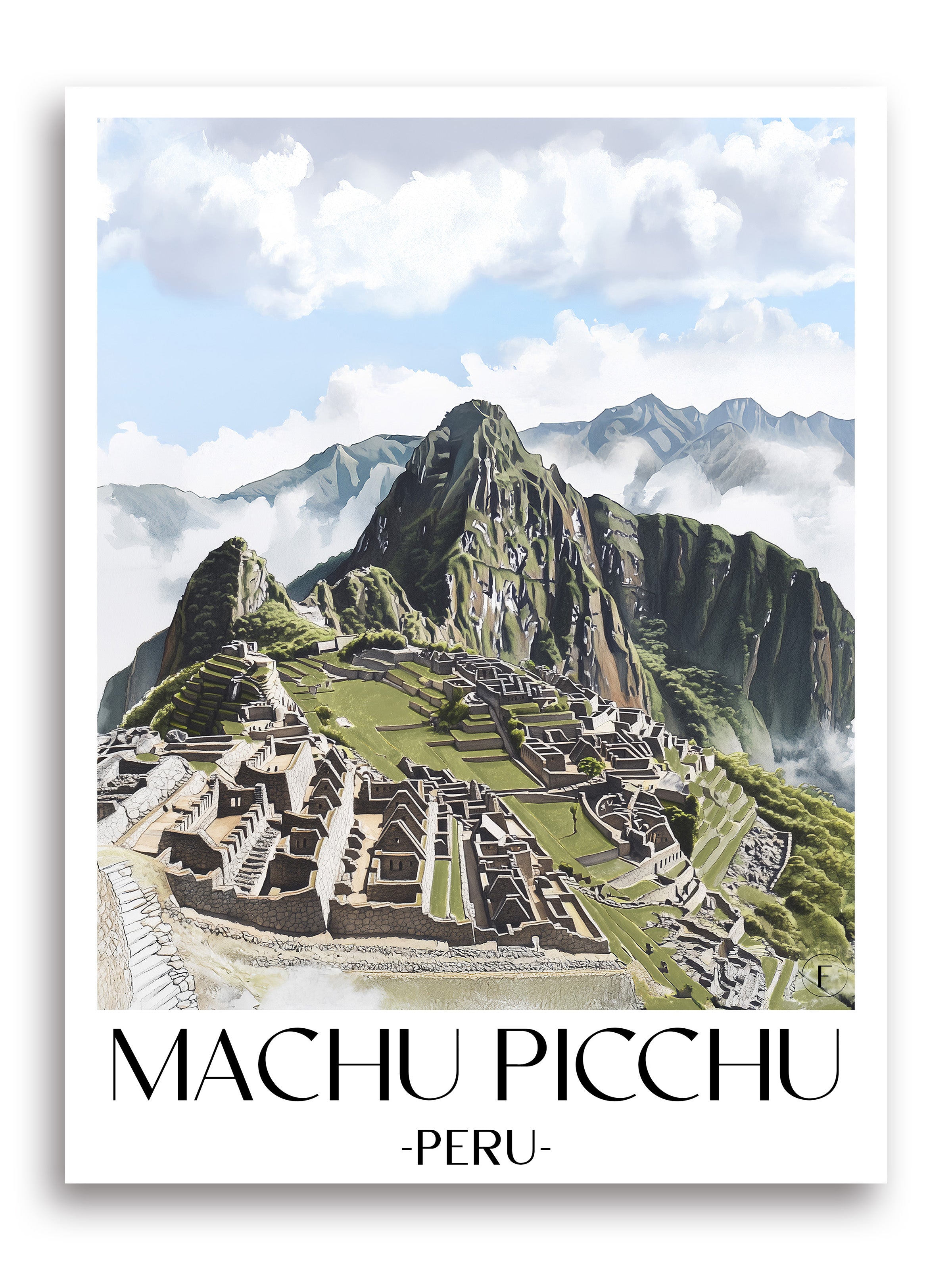 Machu Picchu - Peru Kunstdruck - Aquarell von A4 bis A1 - favplace