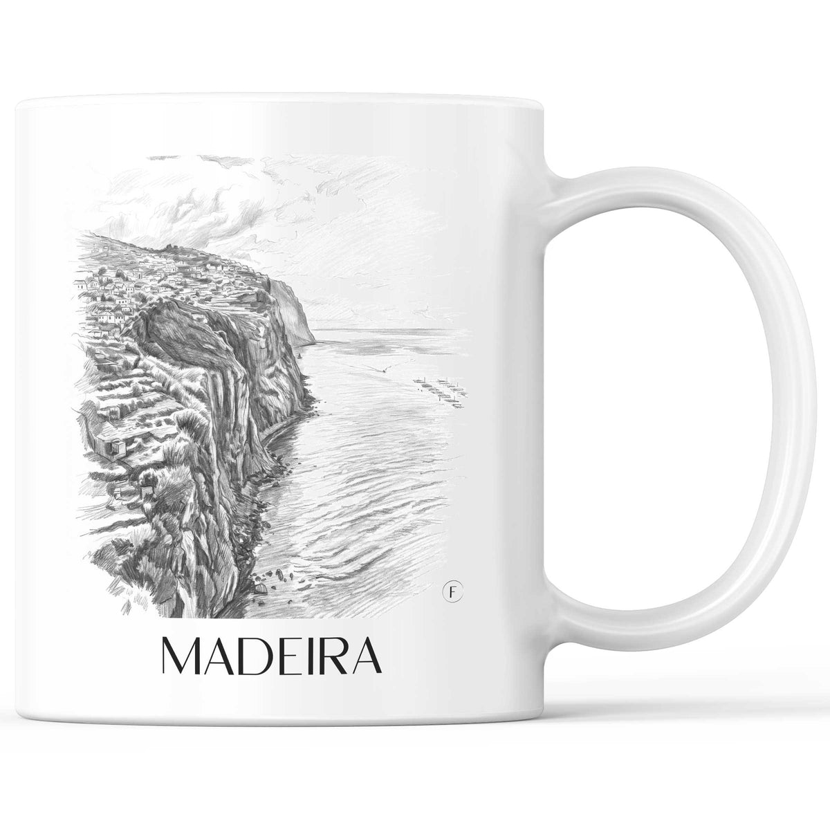 Madeira - Portugal Becher - Kaffeetasse im Zeichnung Stil - favplace