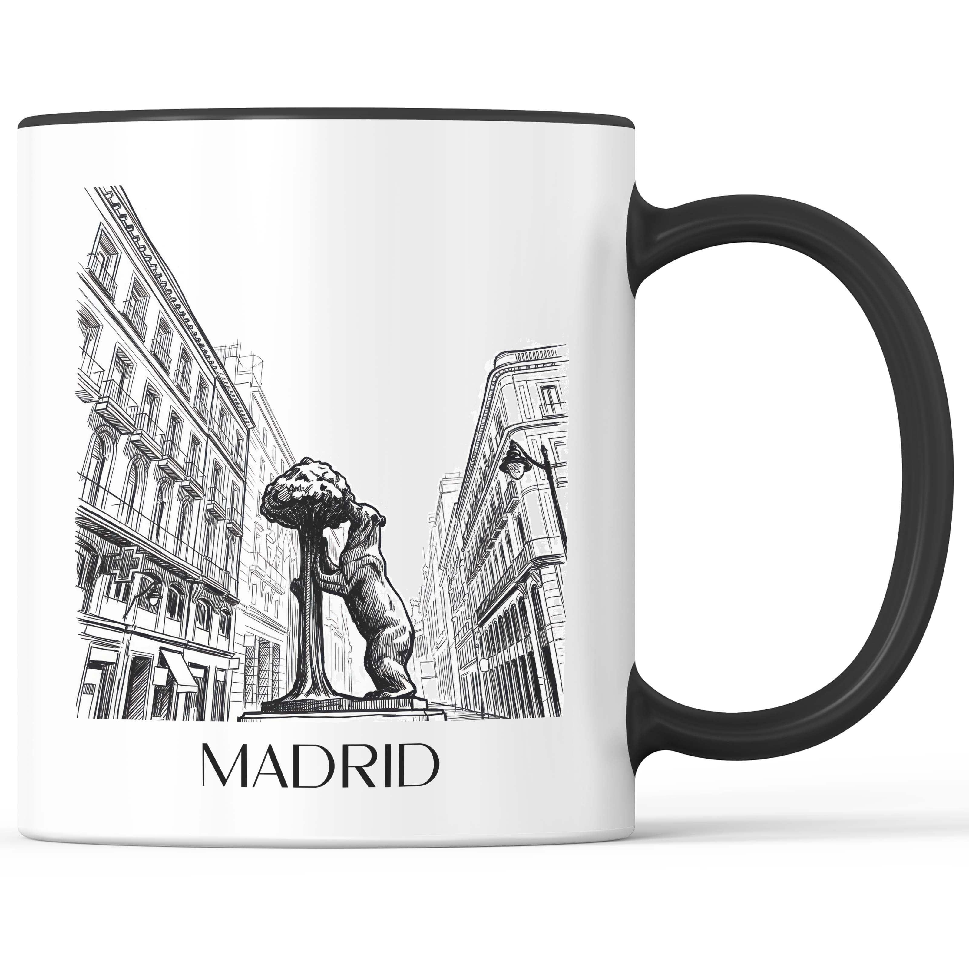 Madrid Kaffeebecher - Spanien - Spanien Becher - Kaffeetasse im Skizze Stil - favplace
