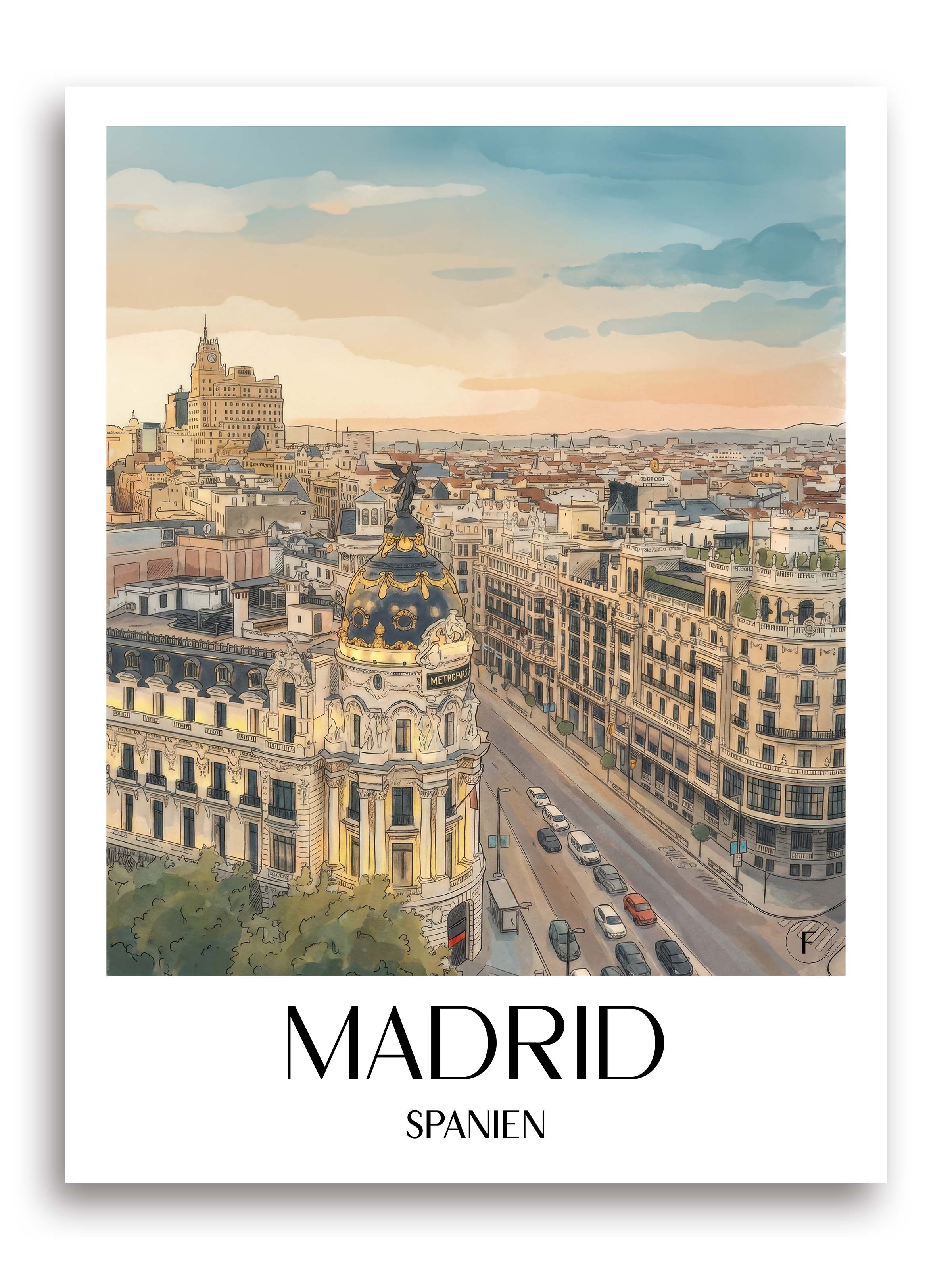 madrid-spanien-poster-aquarell