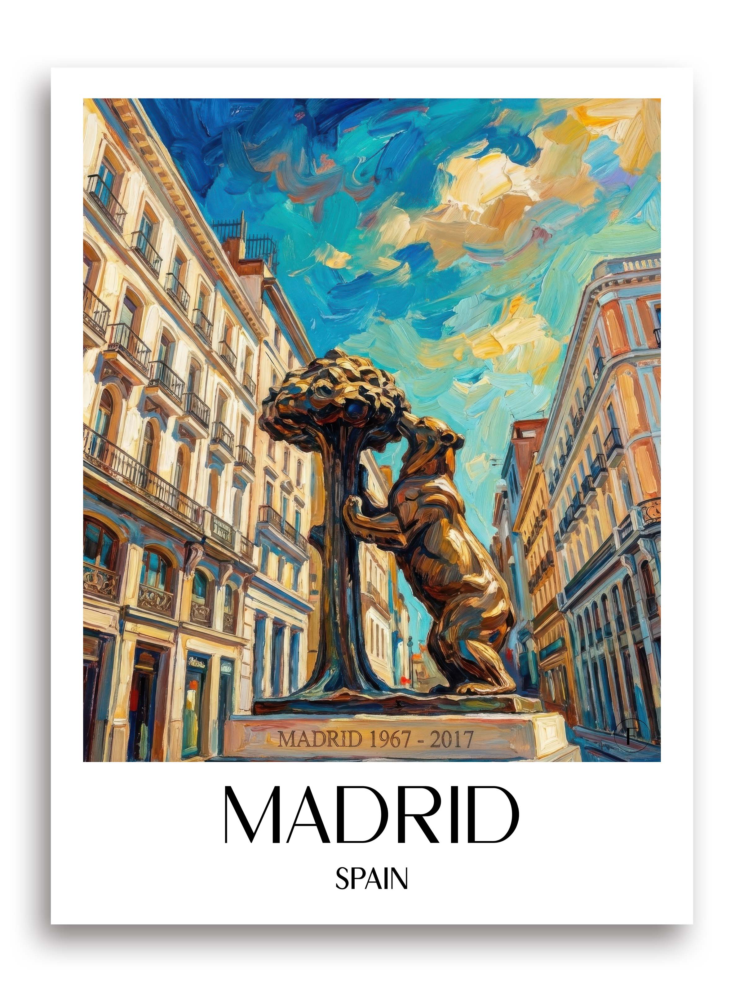 Madrid Poster - Spanien - Spanien Kunstdruck - Ölgemälde von A4 bis A1 - favplace