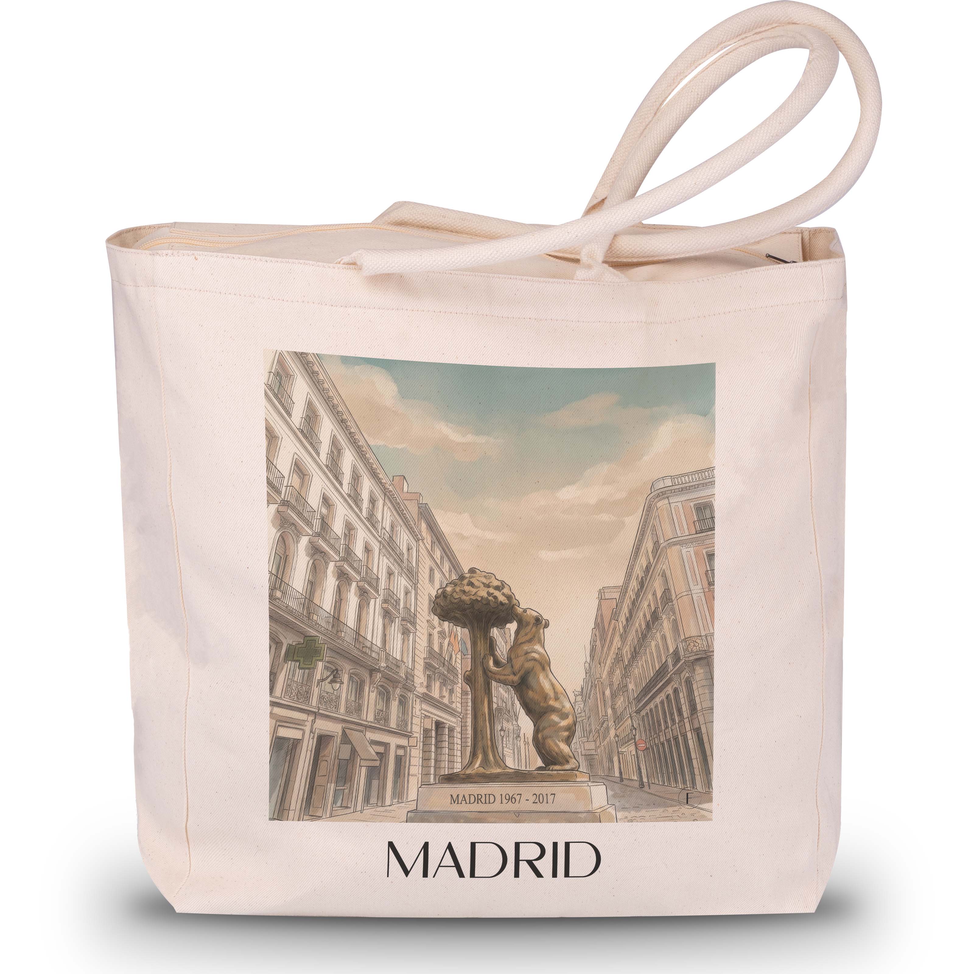 Madrid Shopping Tasche - Spanien - Spanien Tote Bag - Einkaufstasche im Aquarell Stil - favplace
