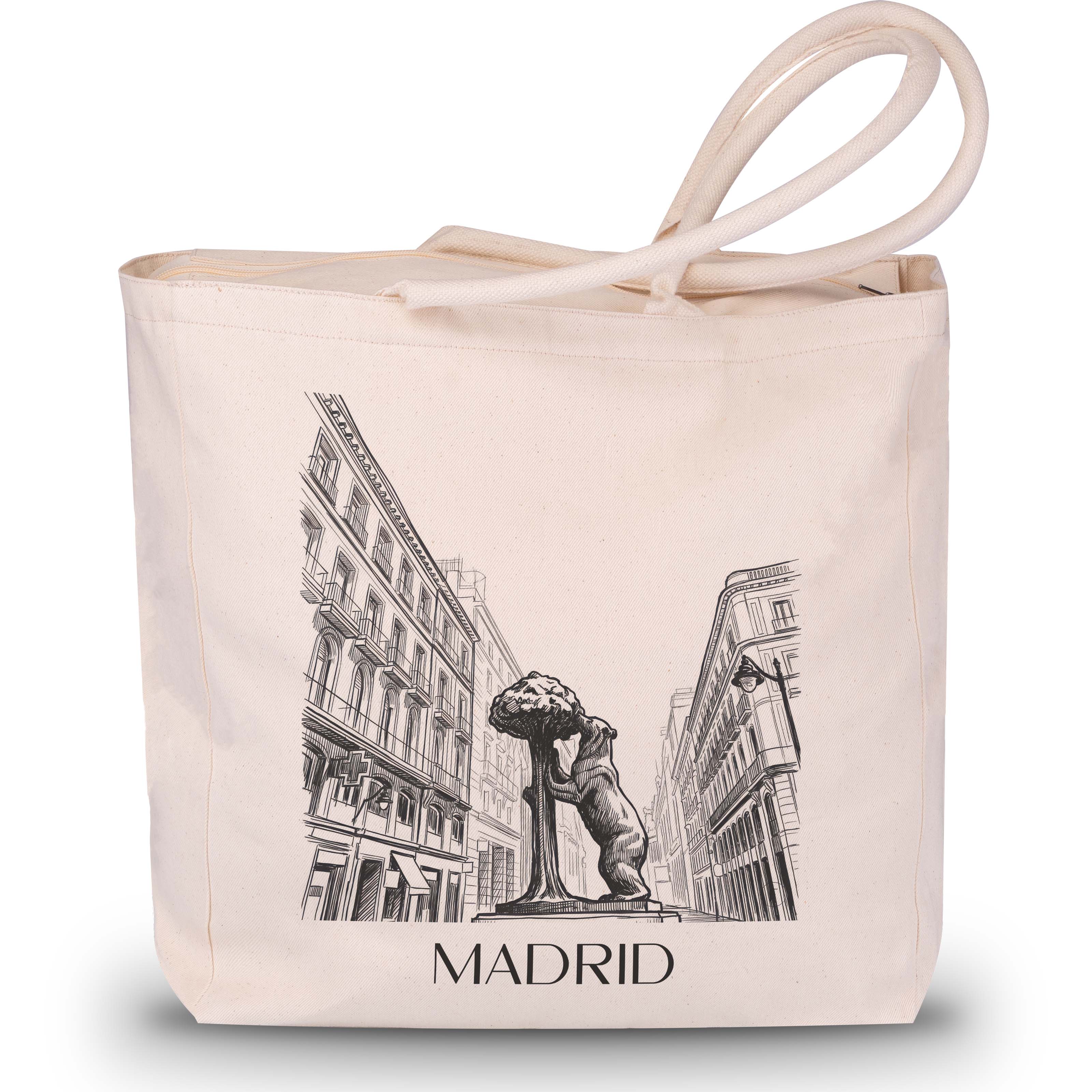 madrid-spanien-spanien-einkaufstasche-skizze
