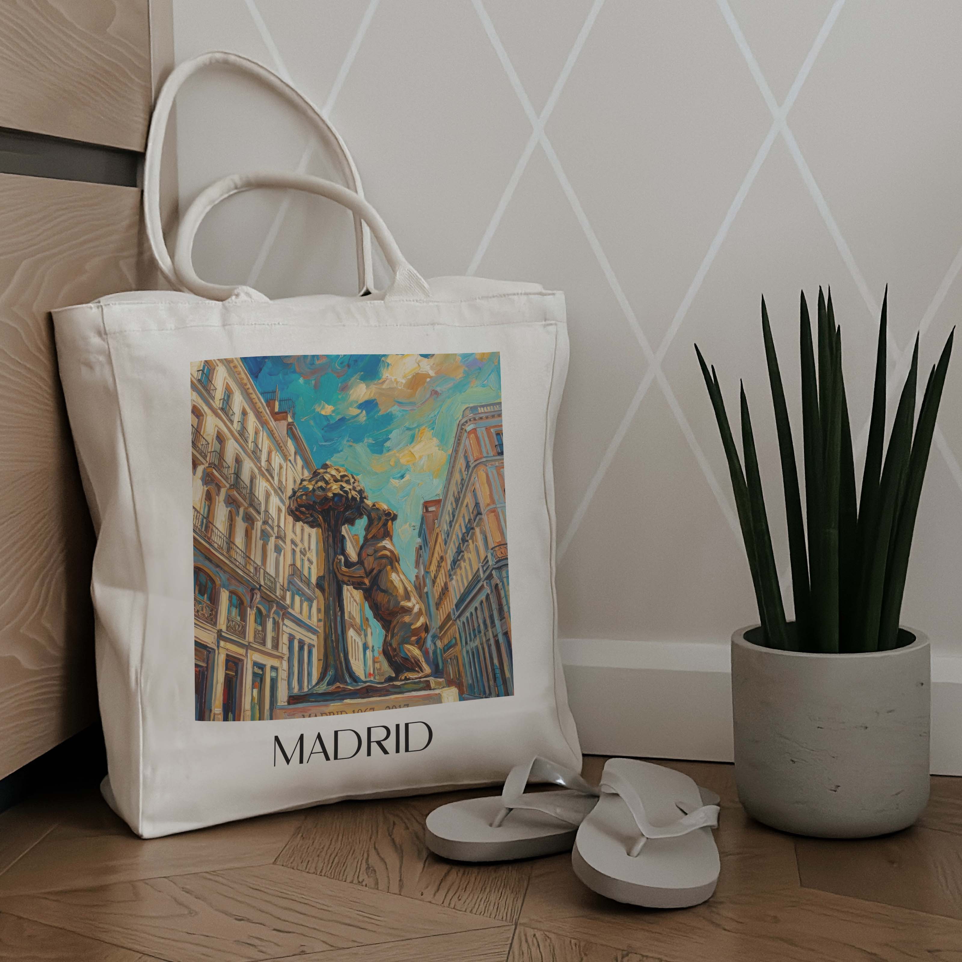 madrid-spanien-spanien-einkaufstasche-oil-painting-oelgemaelde