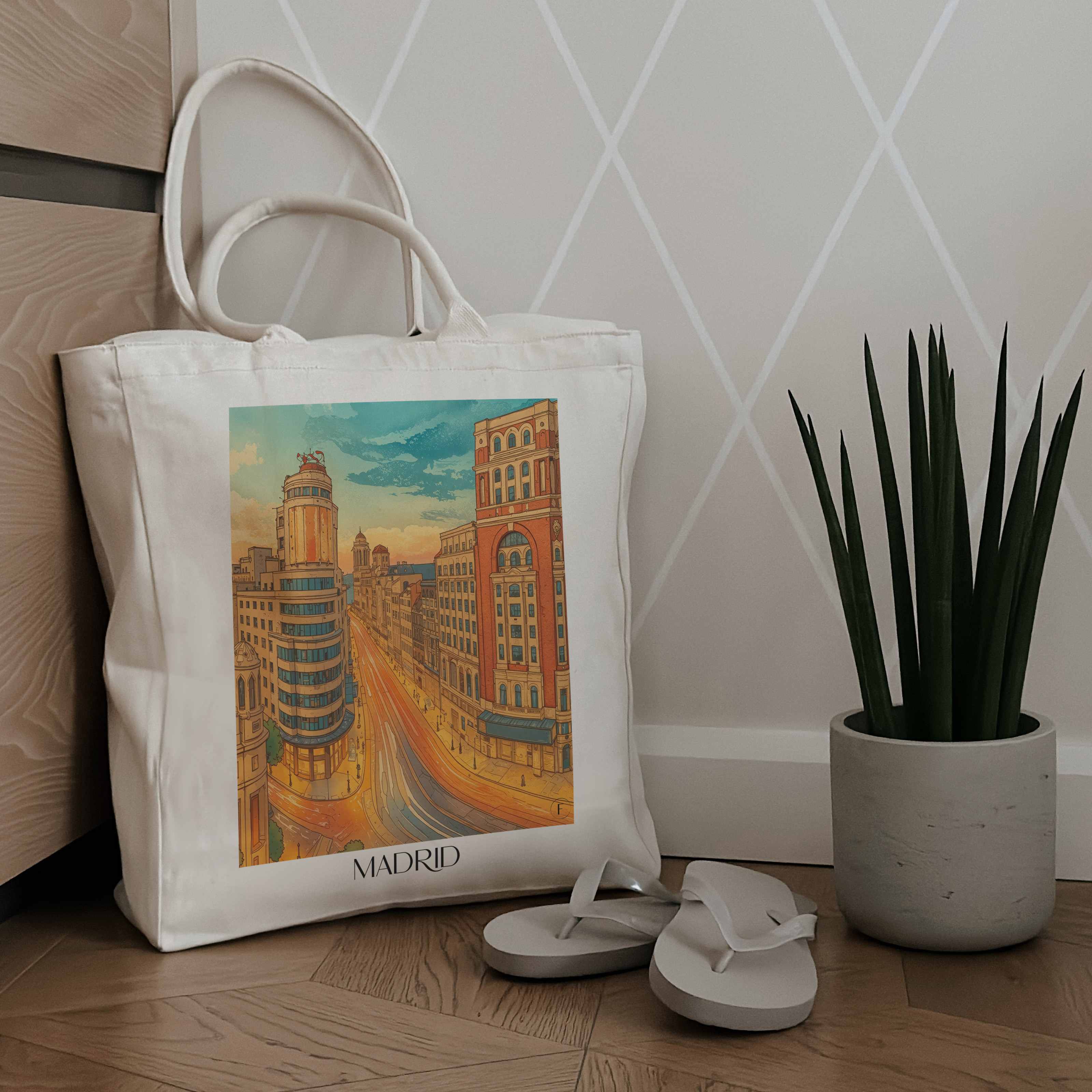 madrid-spanien-einkaufstasche-aquarell