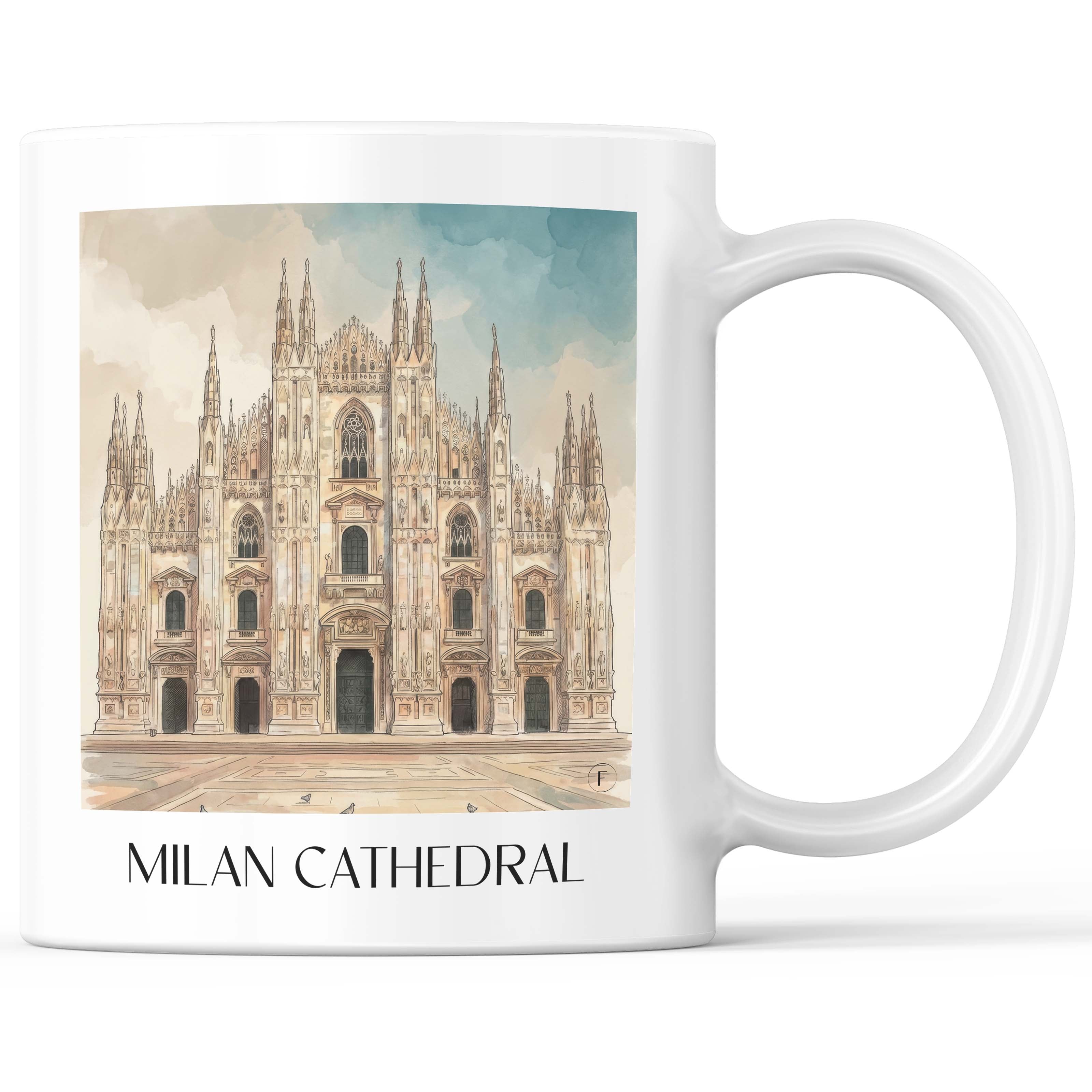 Mailänder Dom - Italien Becher - Kaffeetasse im Aquarell Stil - favplace