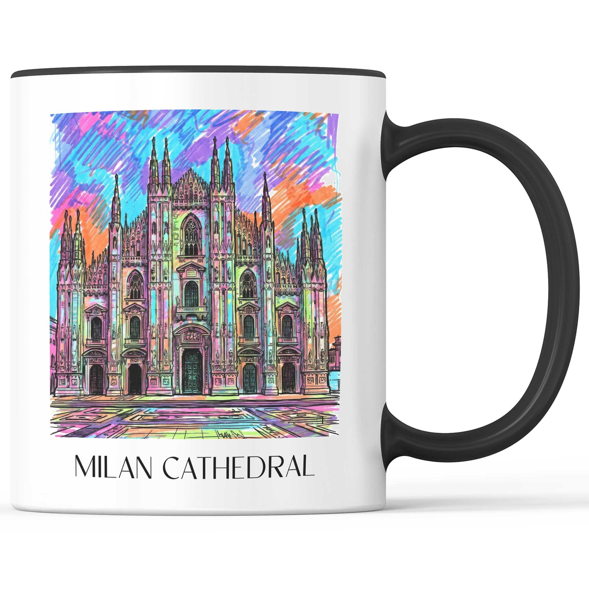 Mailänder Dom - Italien Becher - Kaffeetasse im Tag Graffiti Stil - favplace