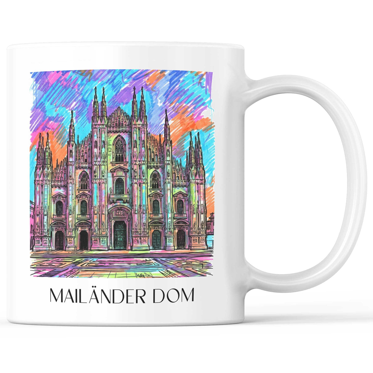 Mailänder Dom - Italien Becher - Kaffeetasse im Tag Graffiti Stil - favplace