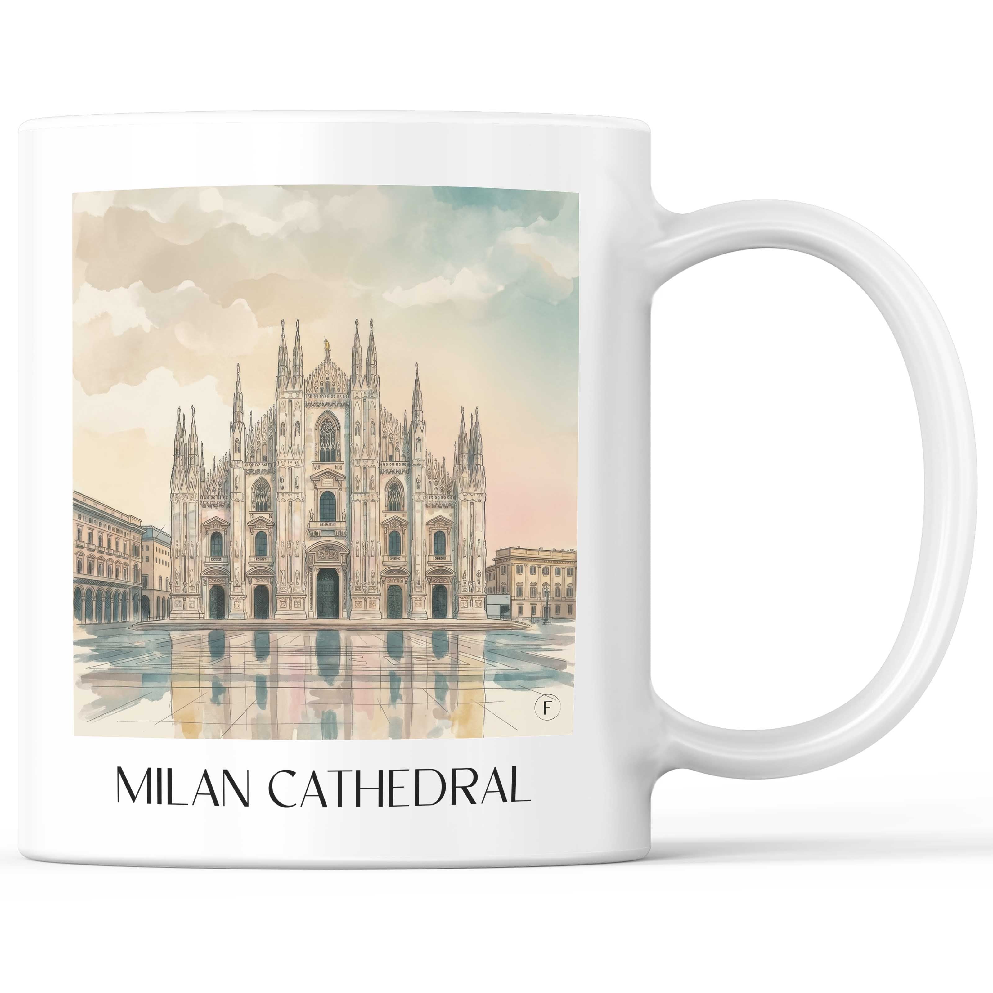 Mailänder Dom Kaffeebecher - Italien - Italien Becher - Kaffeetasse im Aquarell Stil - favplace