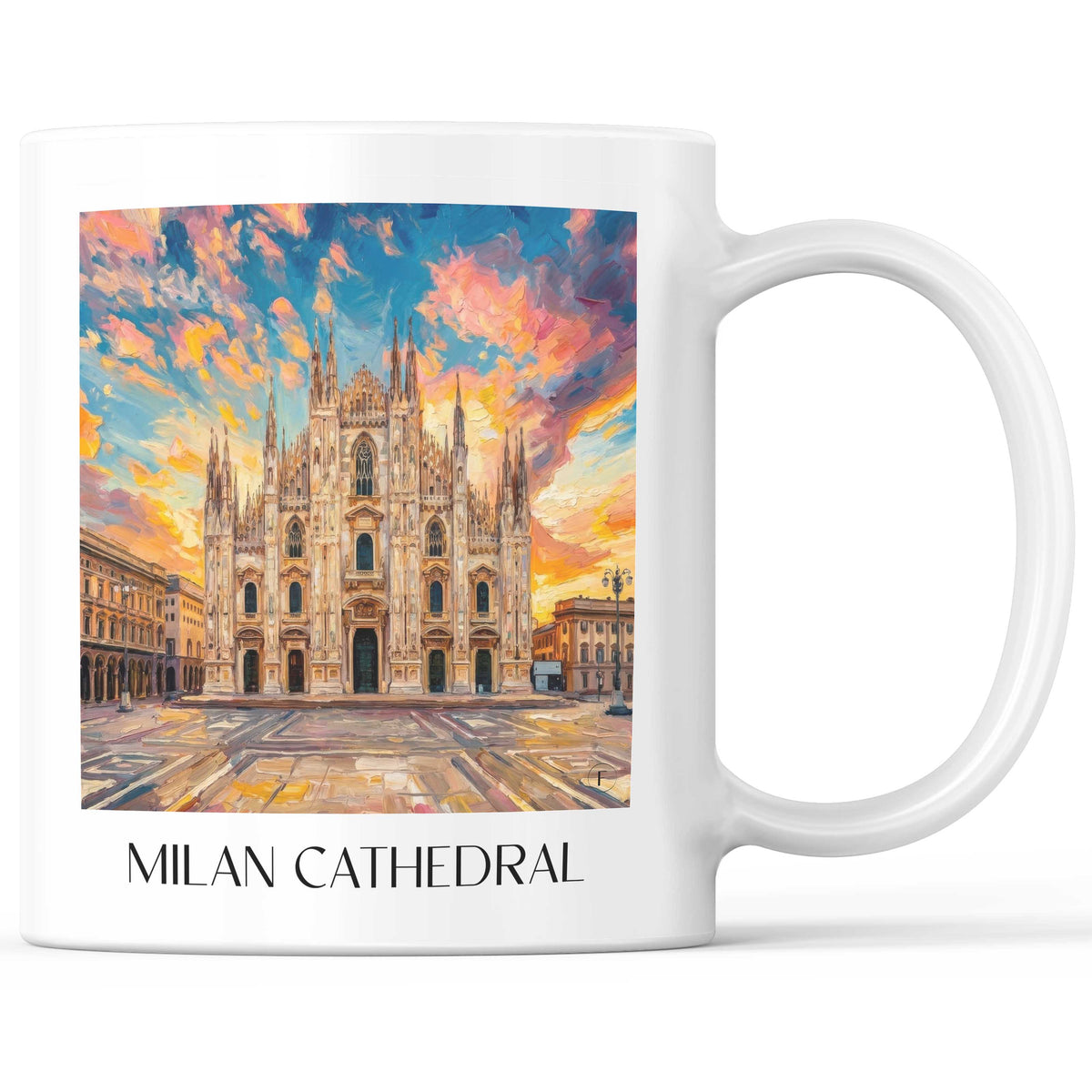 Mailänder Dom Kaffeebecher - Italien - Italien Becher - Kaffeetasse im Ölgemälde Stil - favplace