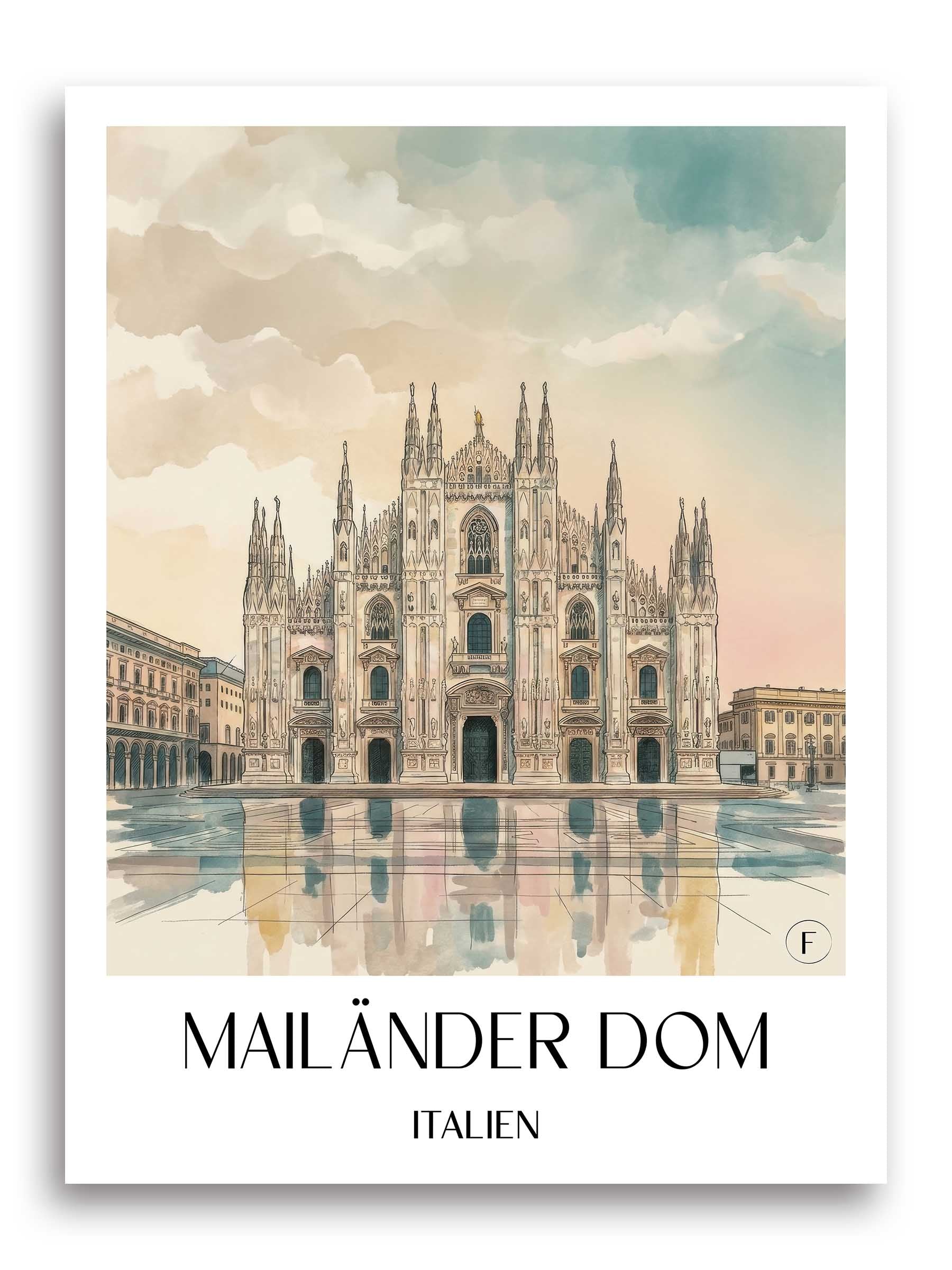 mailänder-dom-italien-italien-poster-aquarell