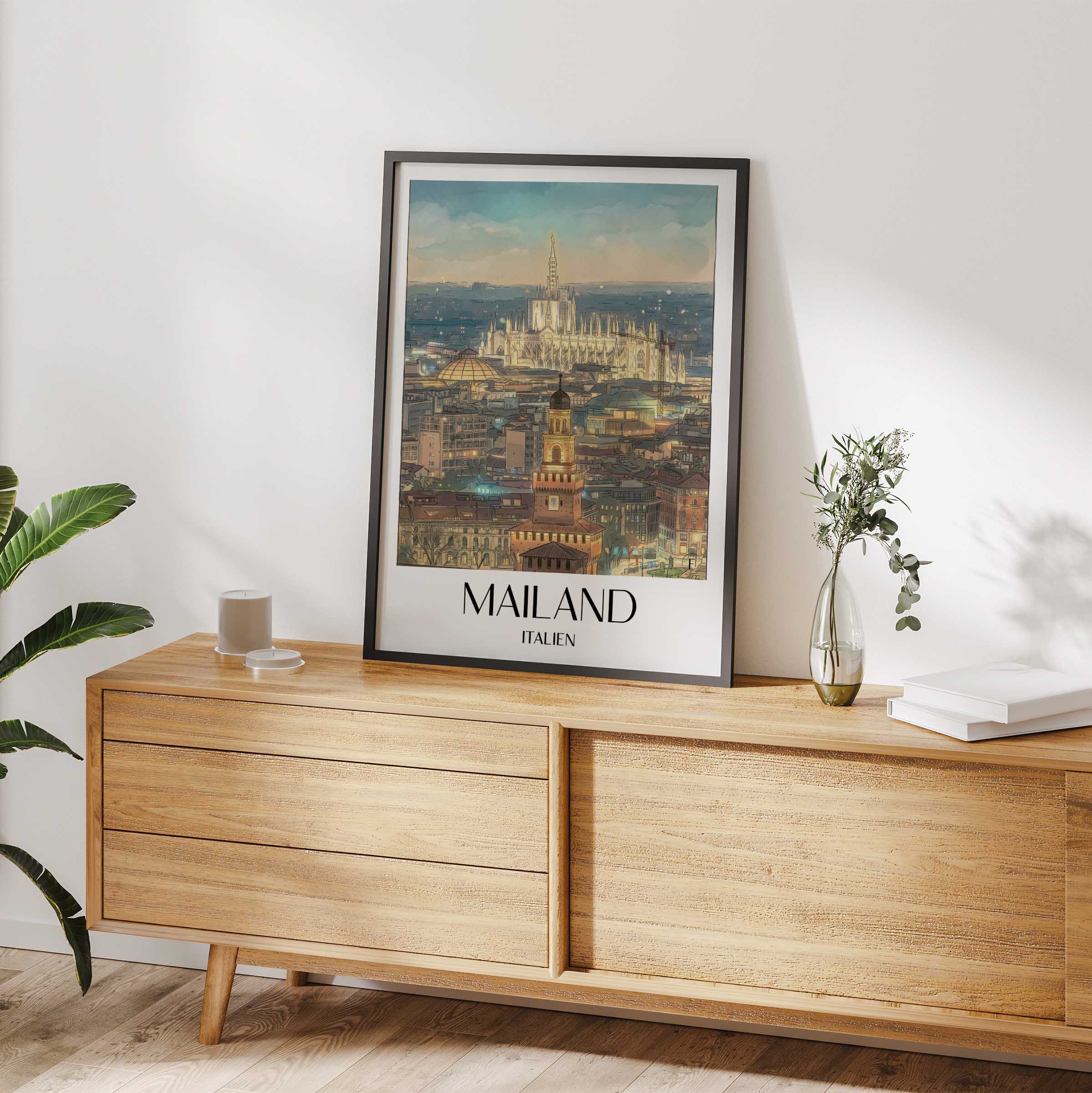 mailand-italien-italien-poster-aquarell