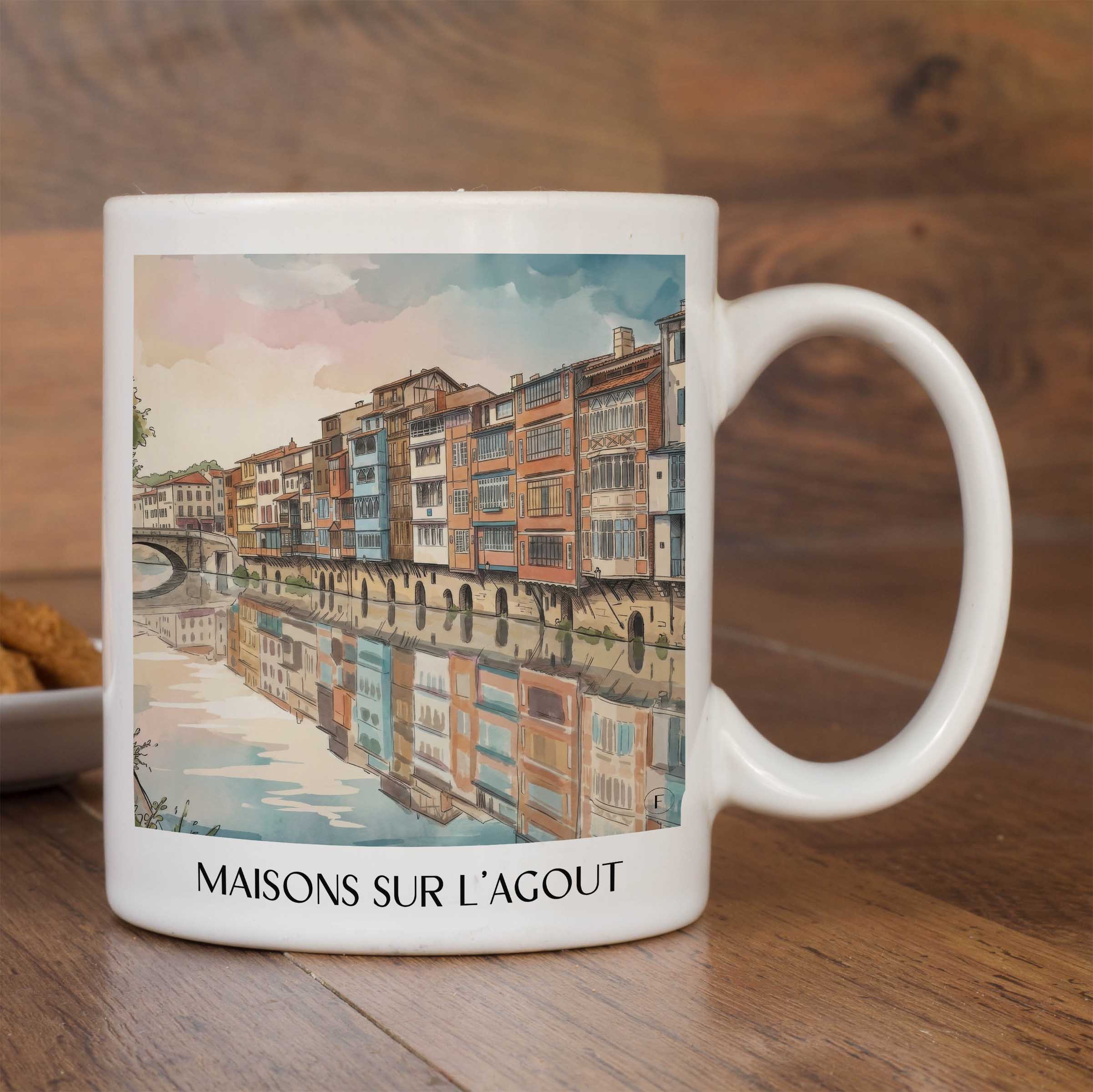 maisons-sur-l'agout-castres--frankreich-kaffeebecher-aquarell