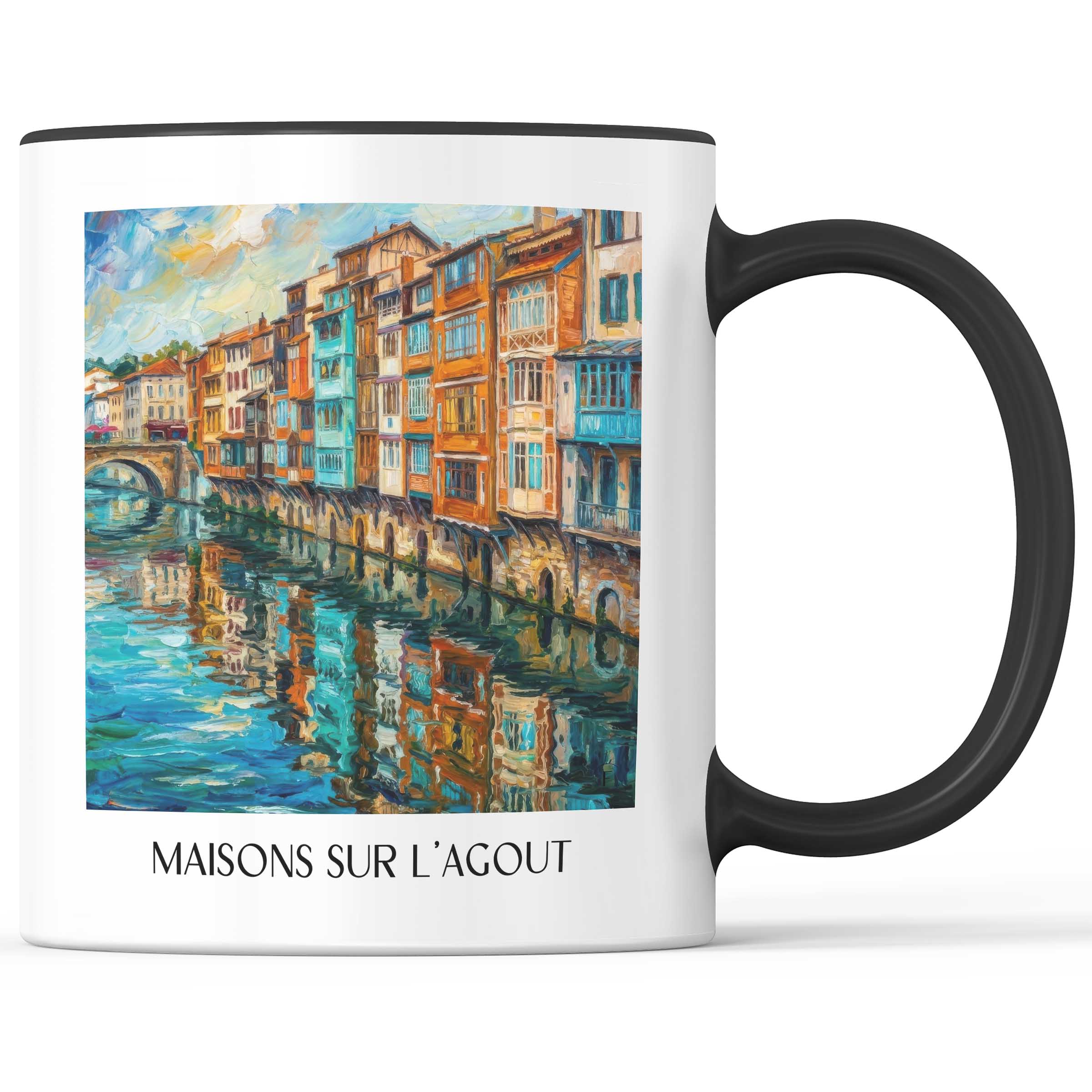 maisons-sur-l'agout-castres--frankreich-kaffeebecher-oil-painting-oelgemaelde