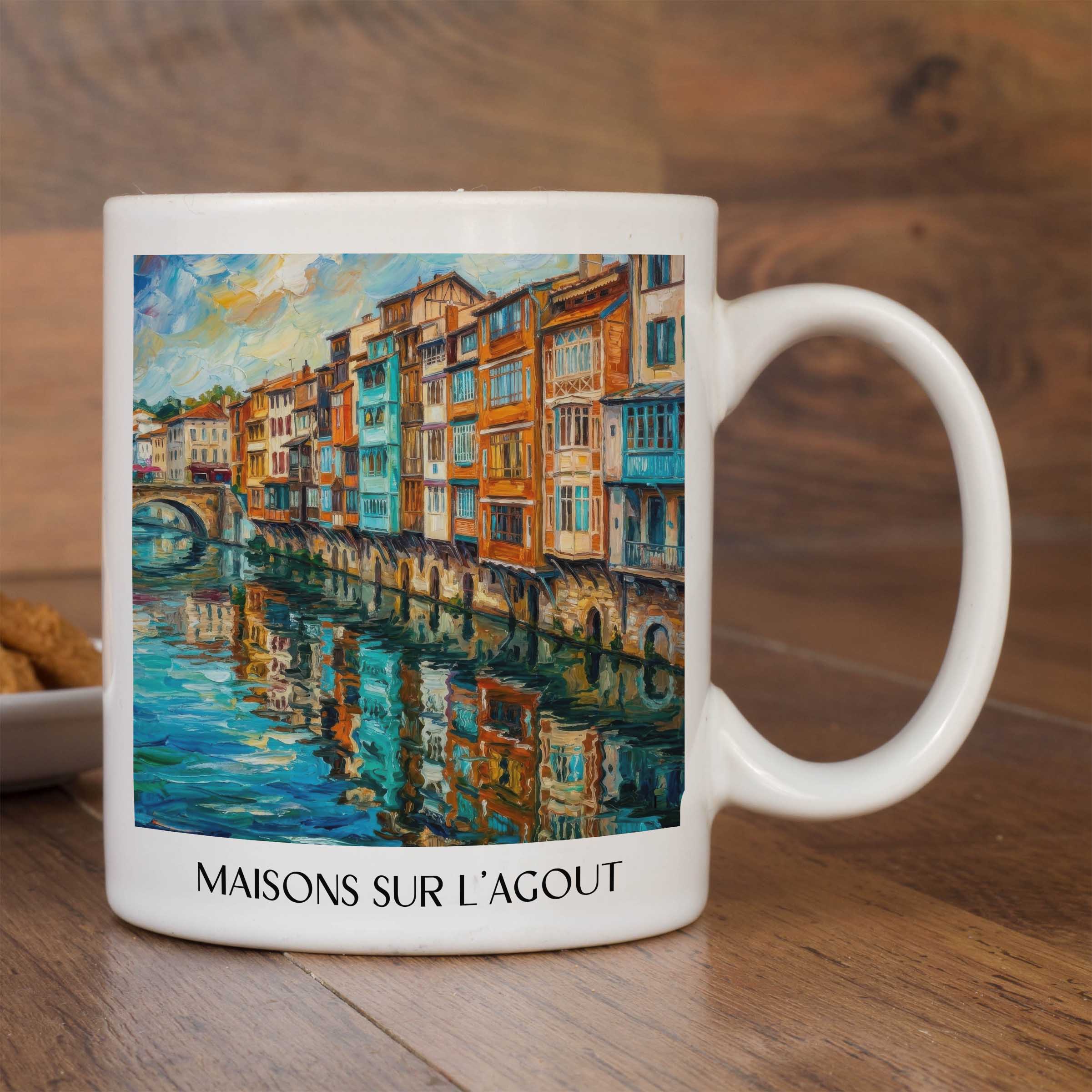 maisons-sur-l'agout-castres--frankreich-kaffeebecher-oil-painting-oelgemaelde