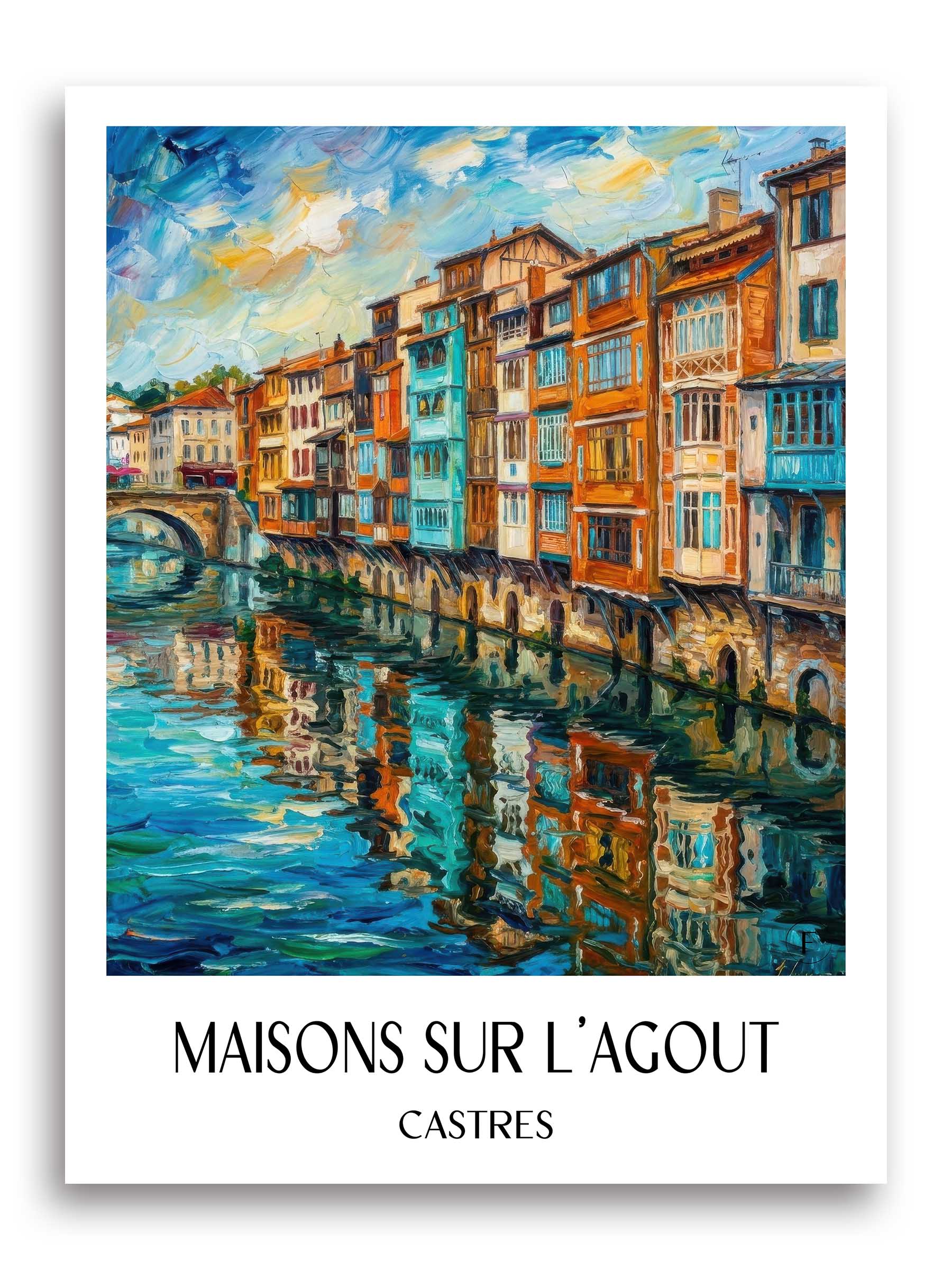 maisons-sur-l'agout-castres--frankreich-poster-oil-painting-oelgemaelde