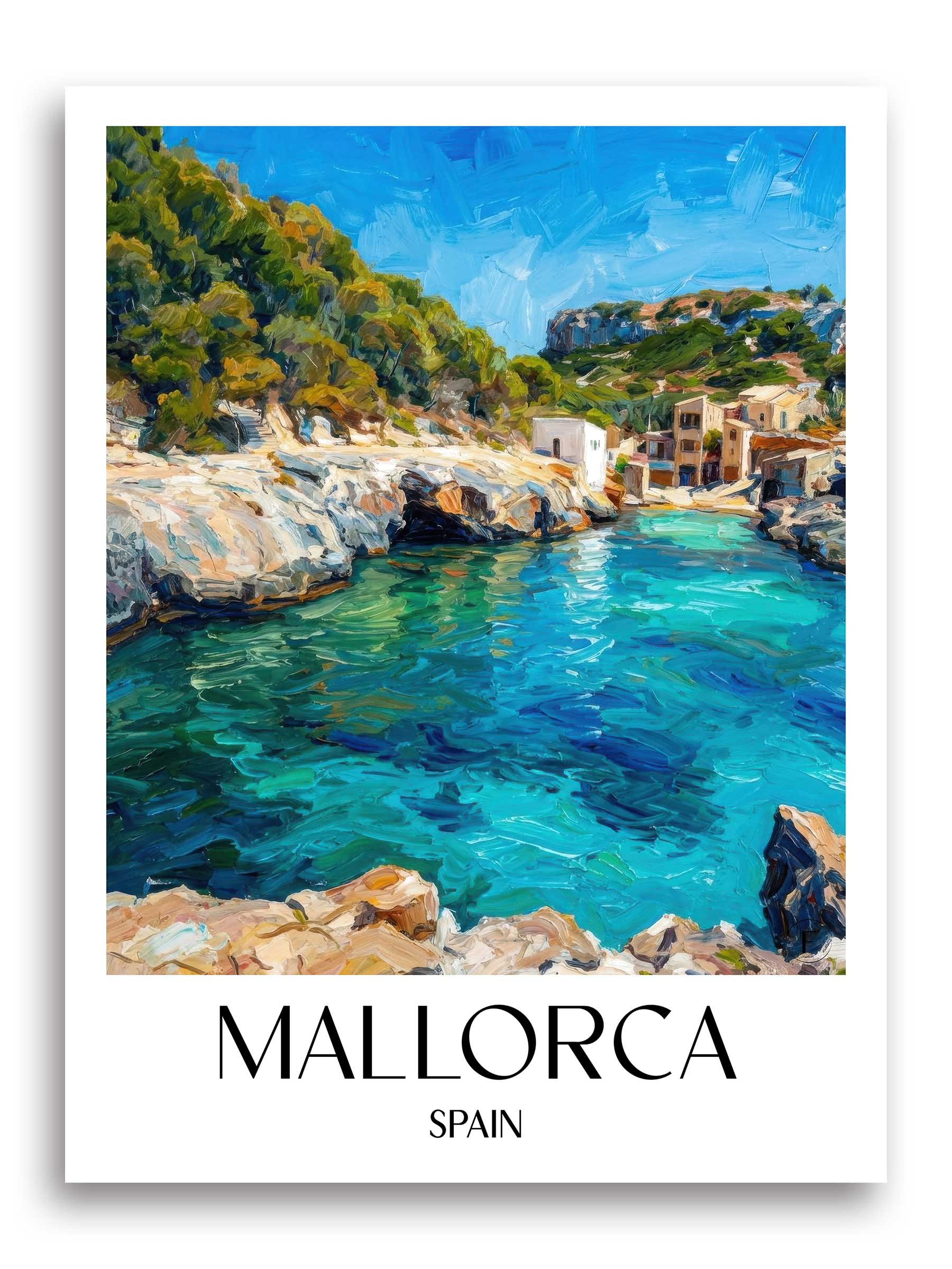 Mallorca Poster - - Spanien Kunstdruck - Ölgemälde von A4 bis A1 - favplace