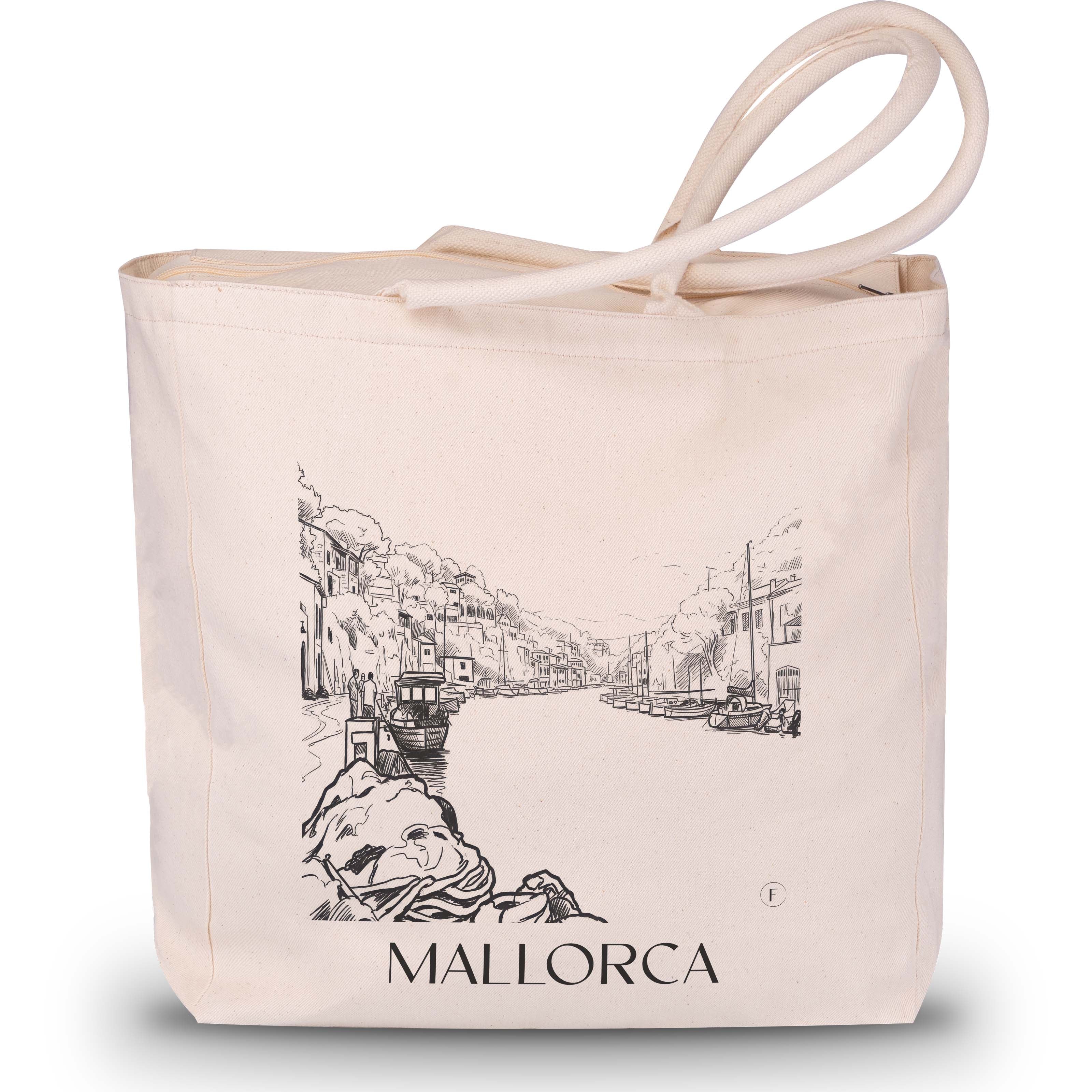 mallorca-spanien-spanien-einkaufstasche-skizze