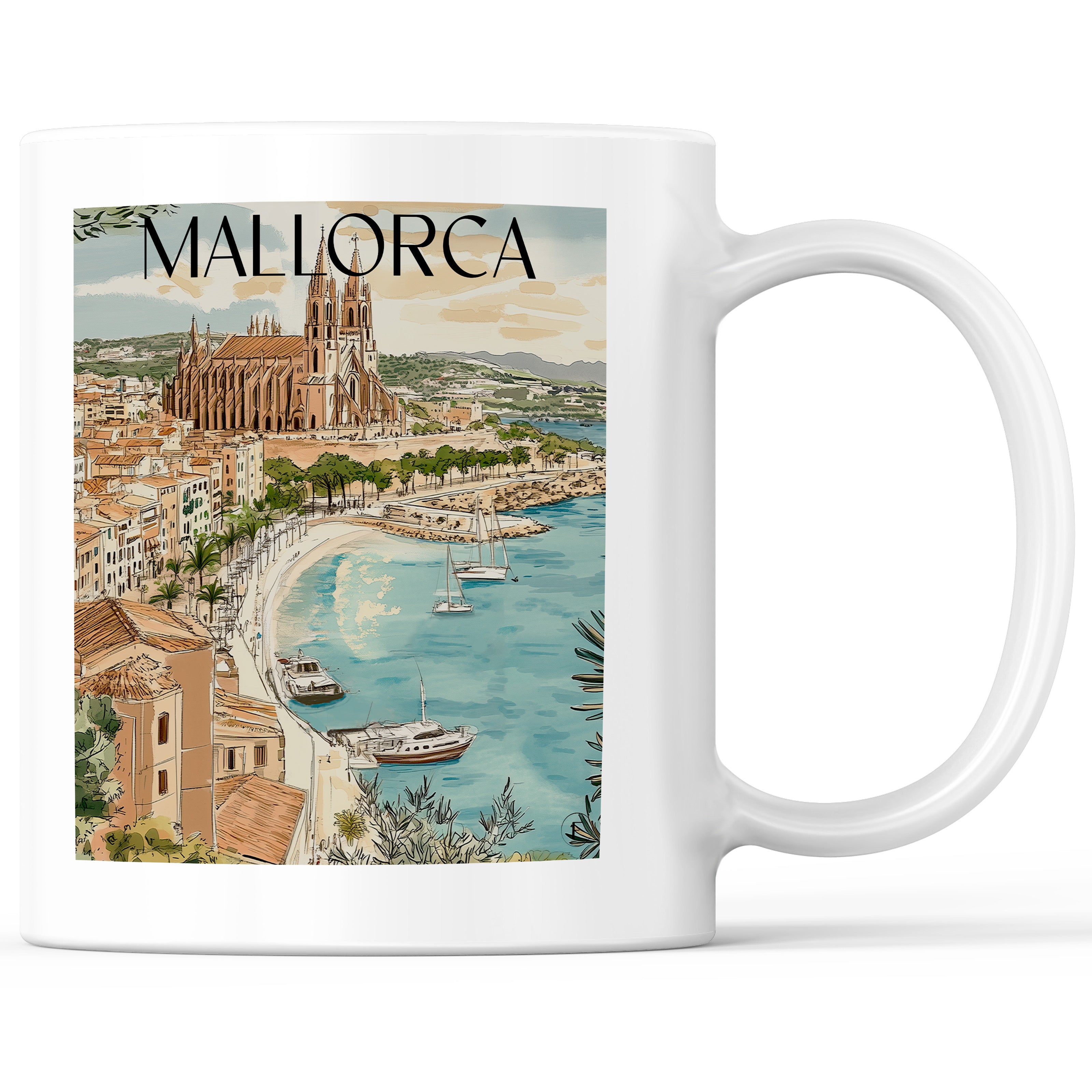 mallorca-spanien-einkaufstasche-aquarell